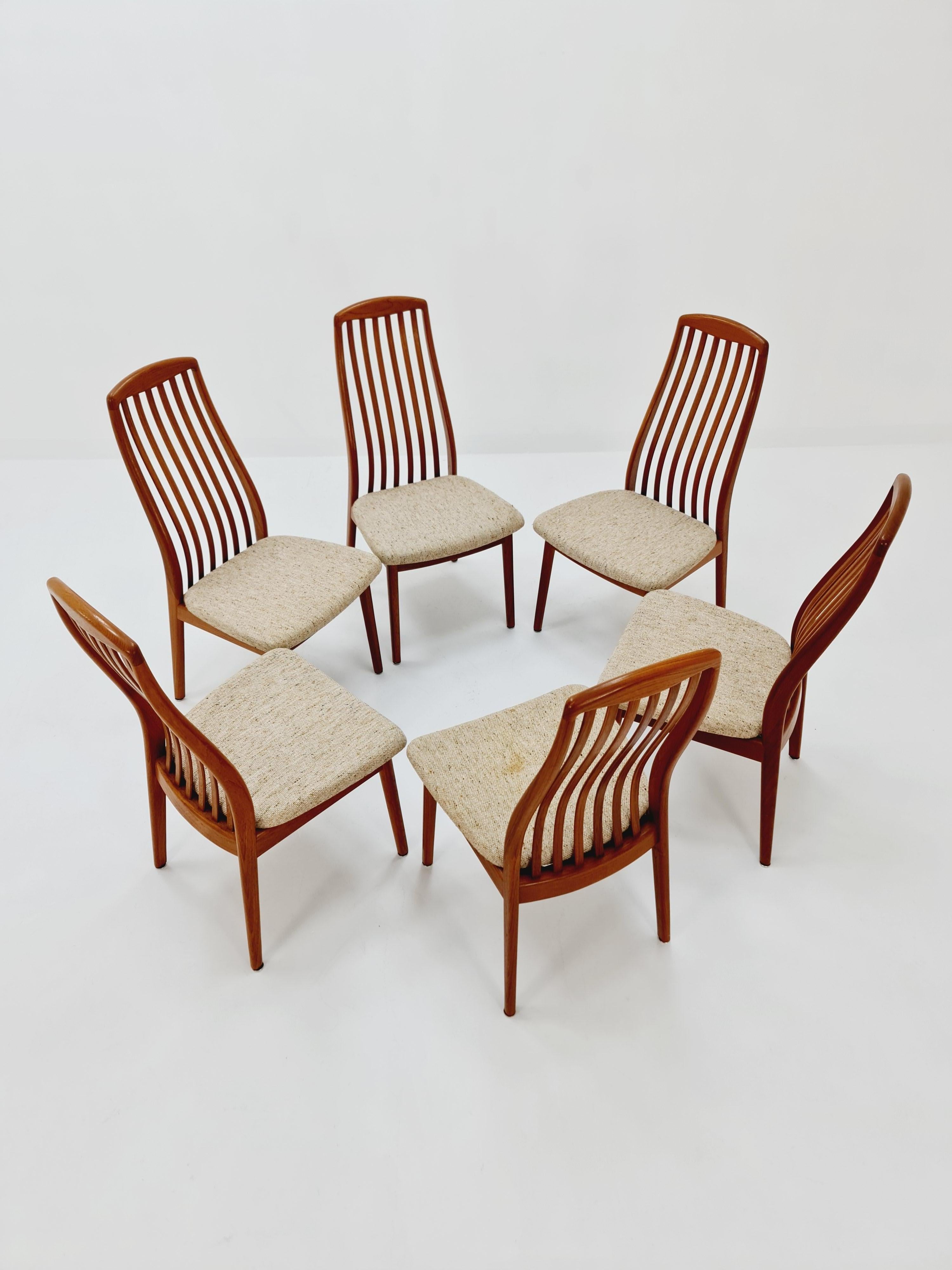 Danish teak dining chairs by Schou Andersen 1960s, set of 6 For Sale 7