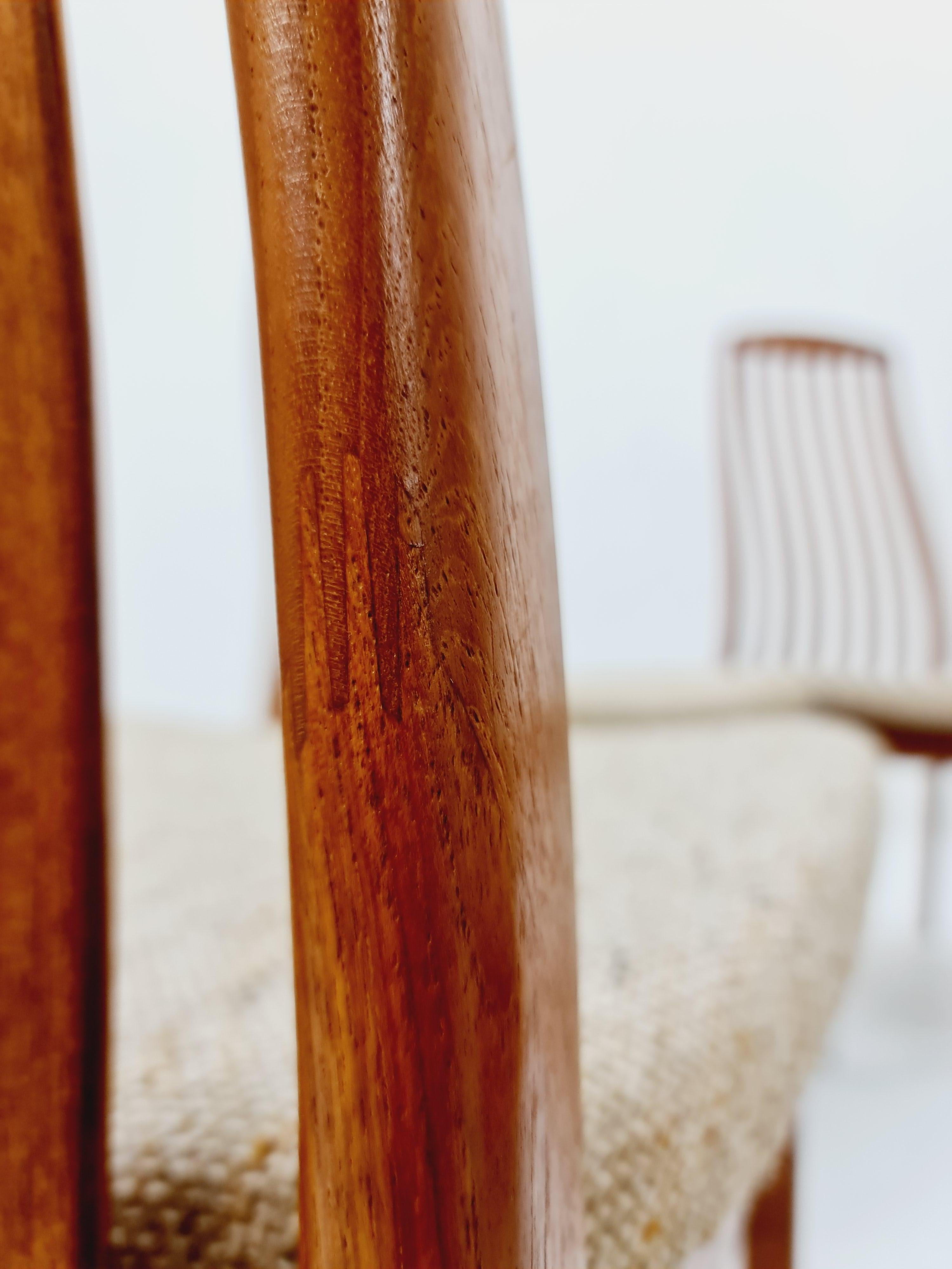 Danish teak dining chairs by Schou Andersen 1960s, set of 6 For Sale 8