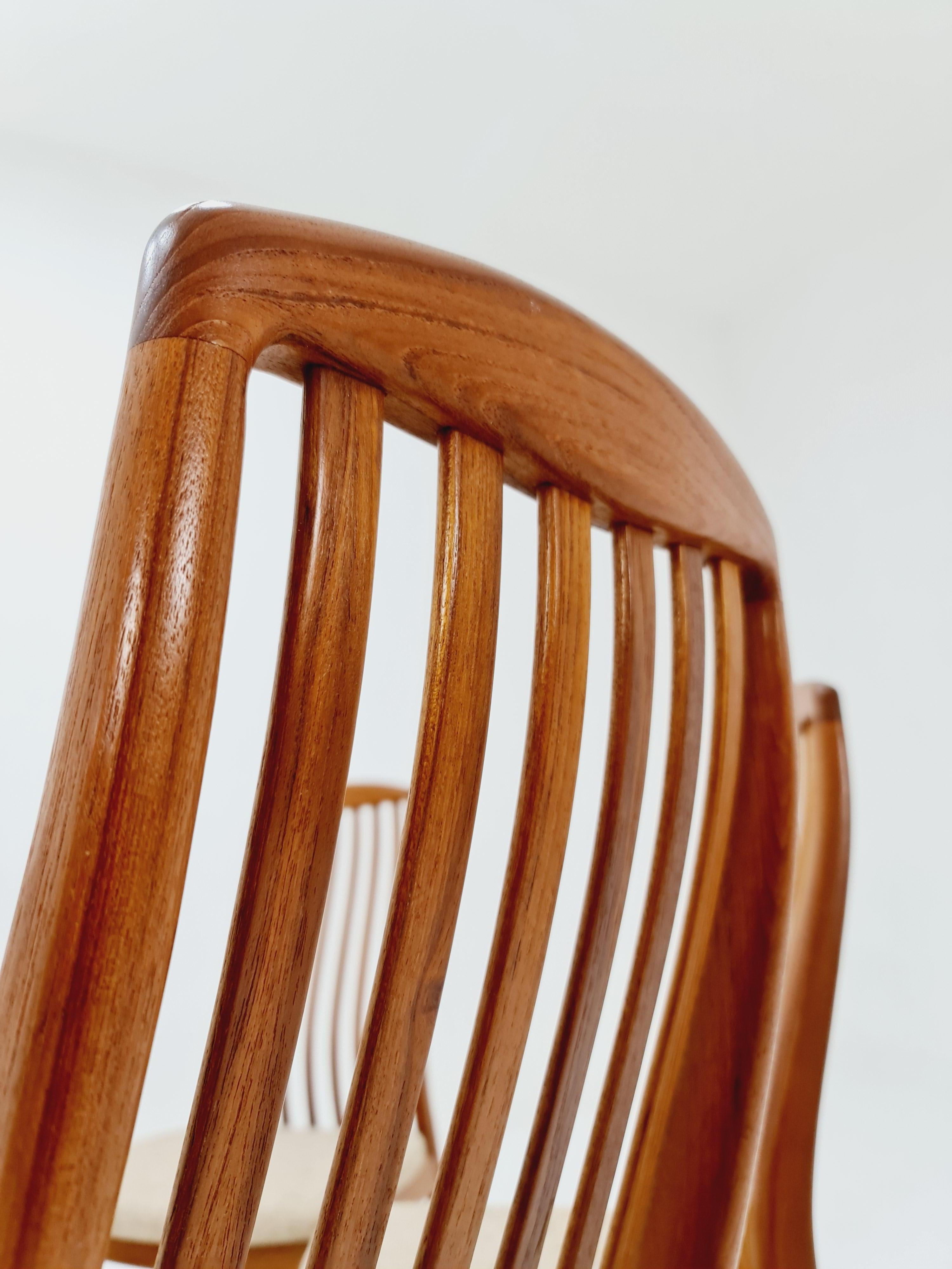 Danish teak dining chairs by Schou Andersen 1960s, set of 6 For Sale 9