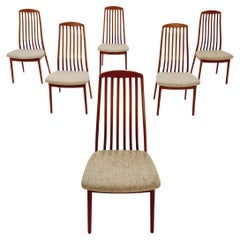 Used Danish teak dining chairs by Schou Andersen 1960s, set of 6