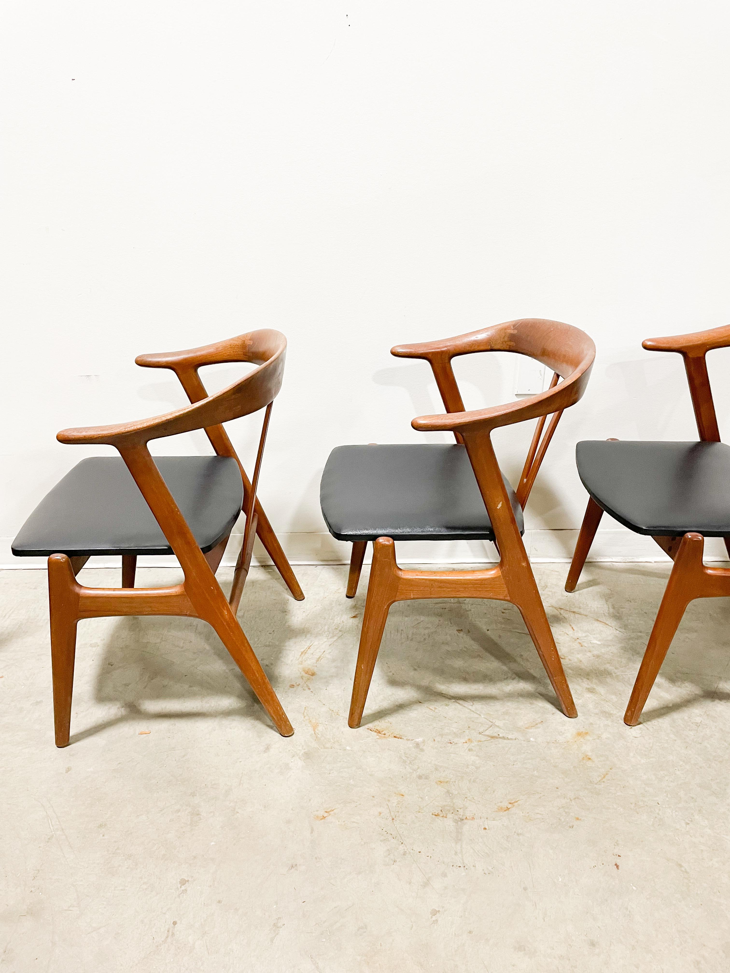 Danish Teak Dining Chairs by Tobjorn Afdal 1