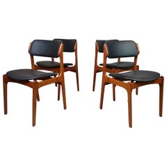 Danish Teak Dining Chairs Erik Buch, Denmark, 1960s