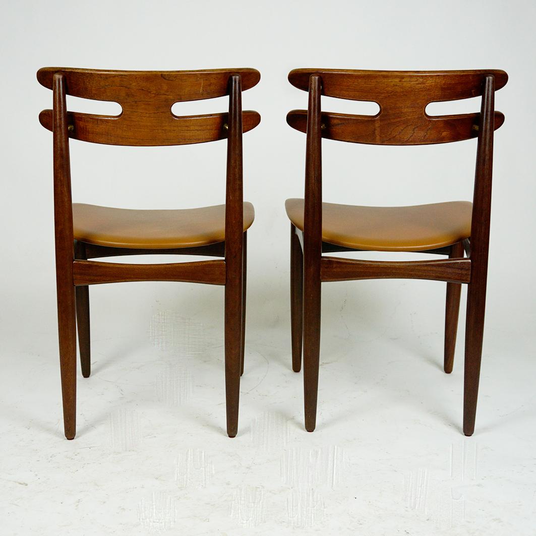Scandinavian Modern  Danish Teak Dining Chairs Mod. 178 by Johannes Andersen for Bramin