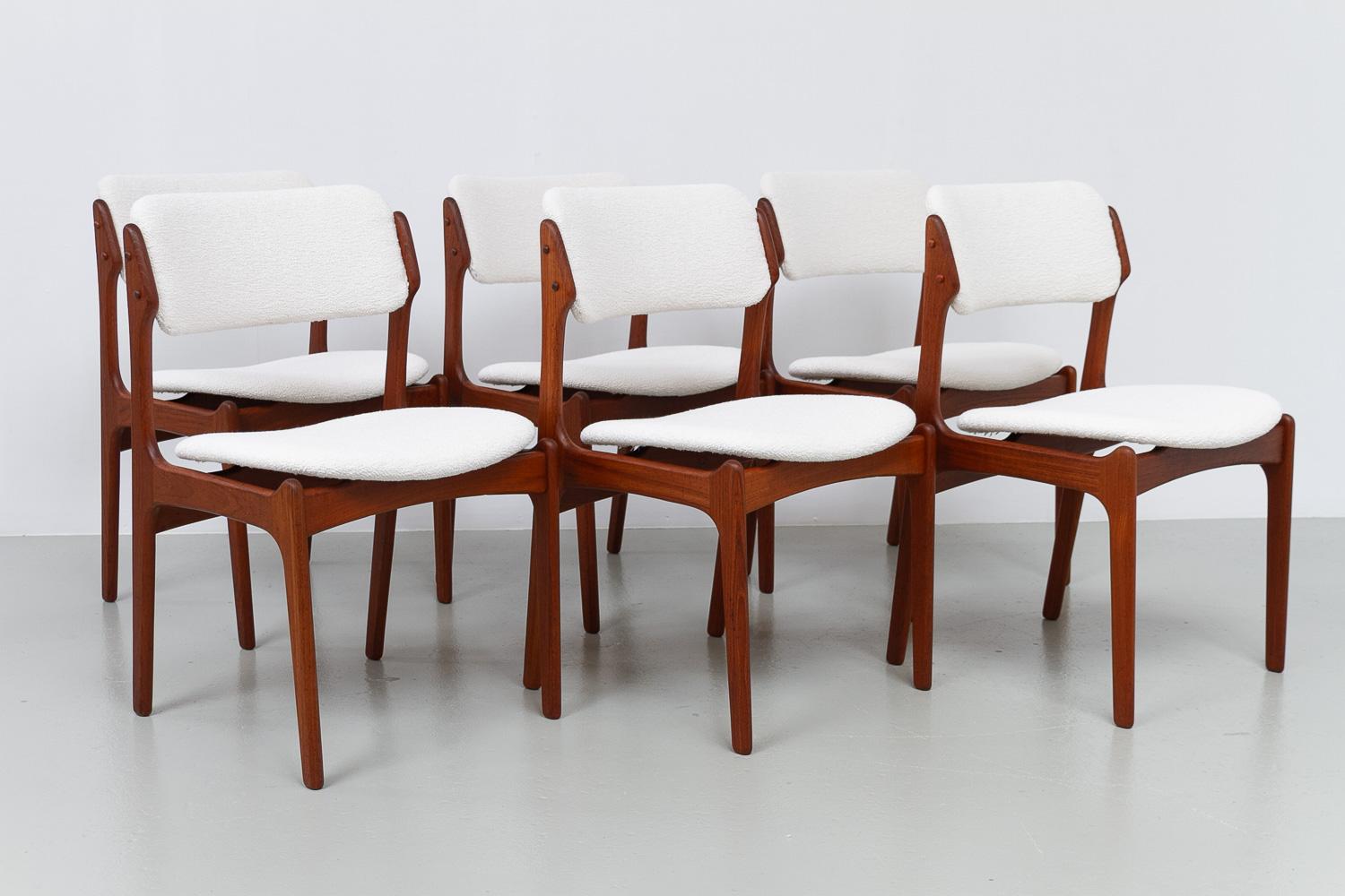 Sedie da pranzo danesi in teak OD49 di Erik Buch per Oddense, anni '60. Set di 6 pezzi. in vendita 7