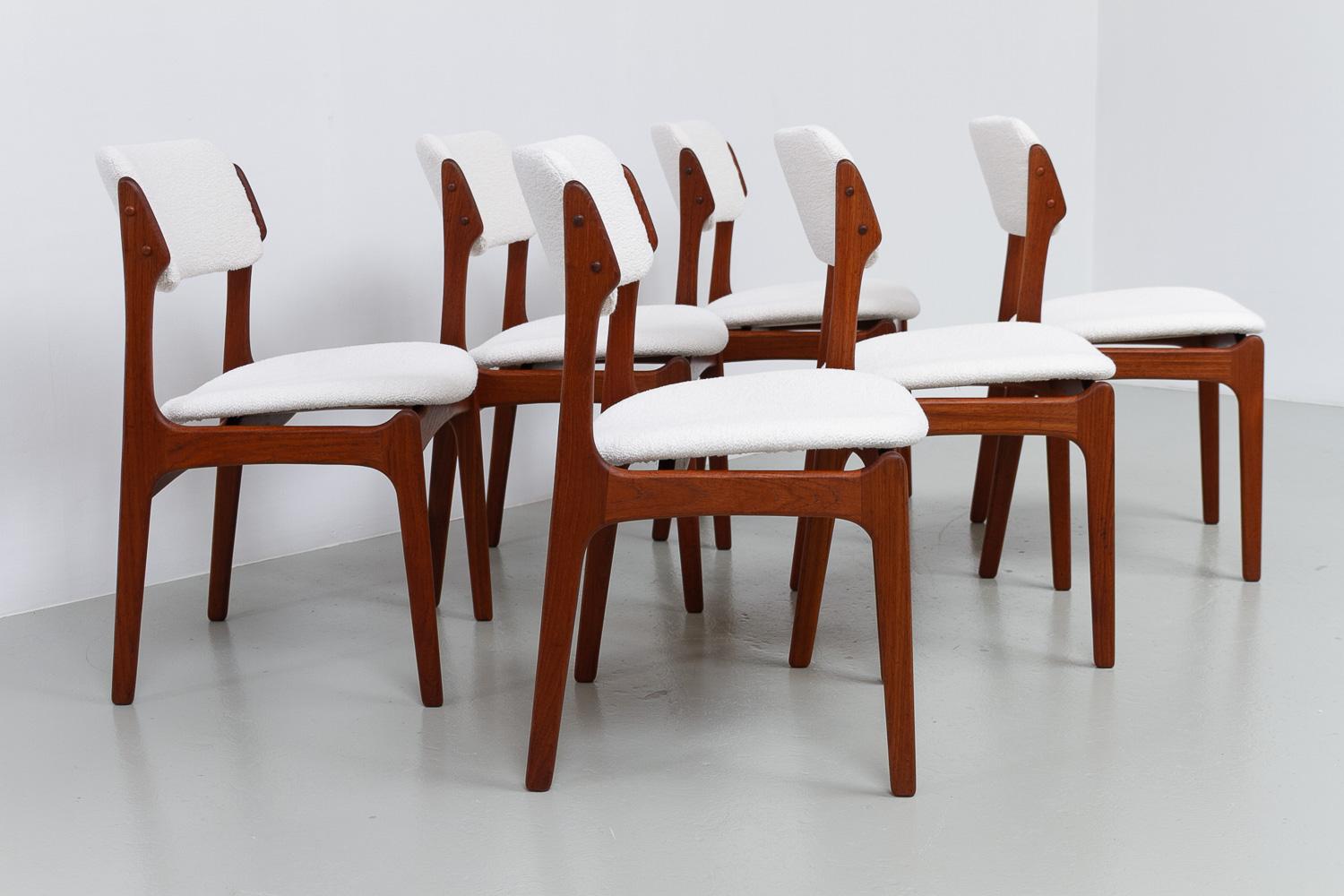 Sedie da pranzo danesi in teak OD49 di Erik Buch per Oddense, anni '60. Set di 6 pezzi. in vendita 8