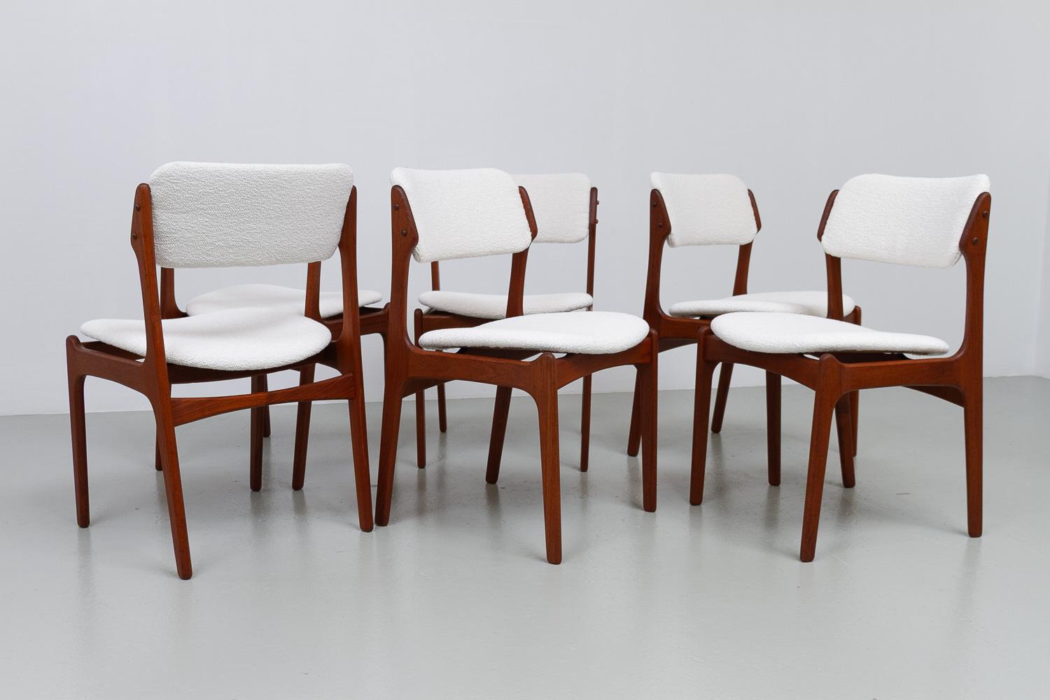 Danese Sedie da pranzo danesi in teak OD49 di Erik Buch per Oddense, anni '60. Set di 6 pezzi. in vendita