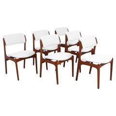 Sedie da pranzo danesi in teak OD49 di Erik Buch per Oddense, anni '60. Set di 6 pezzi.