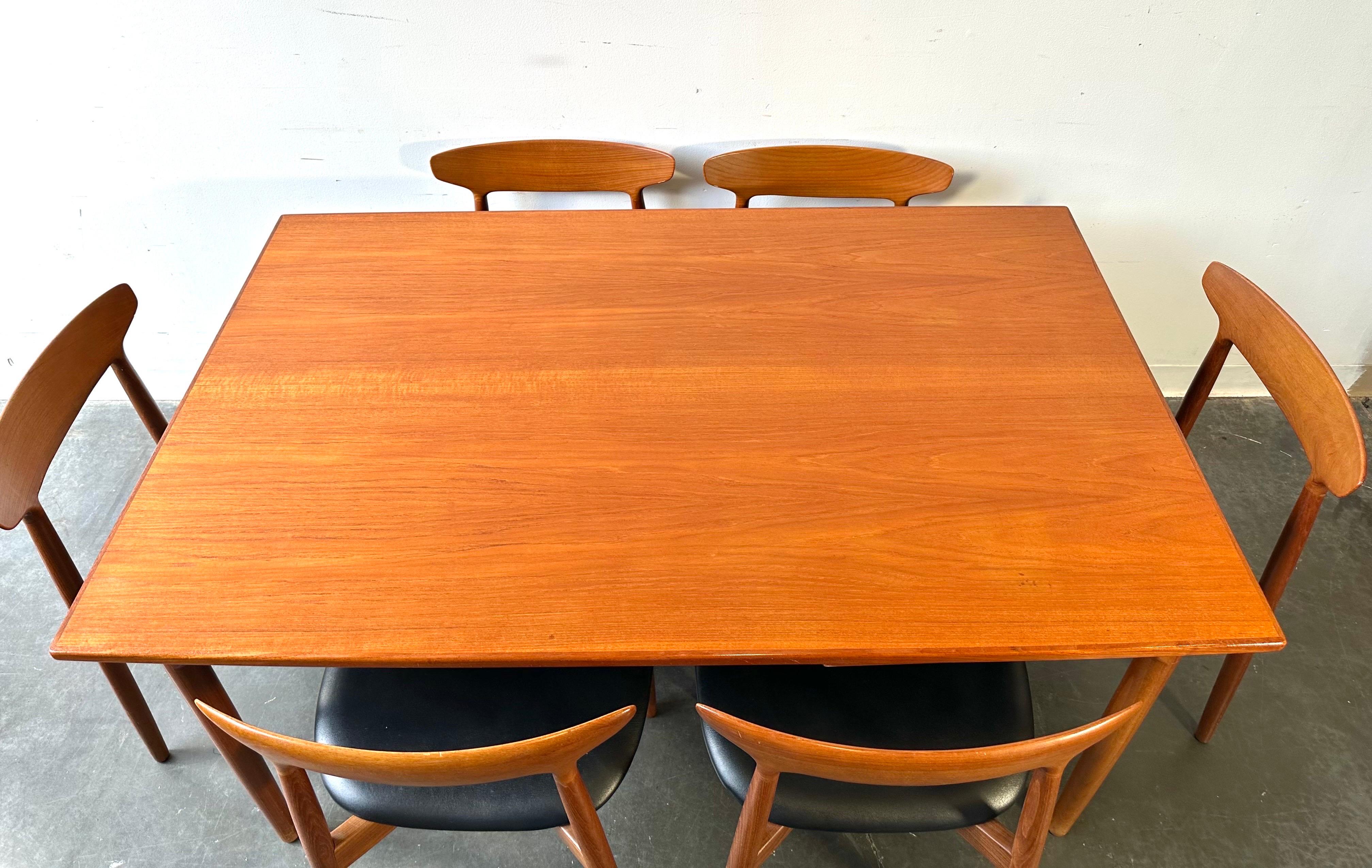 Woodwork Danish Teak Dining Table and Chairs by Harry Ostergaard for Randers Mobelfabrik