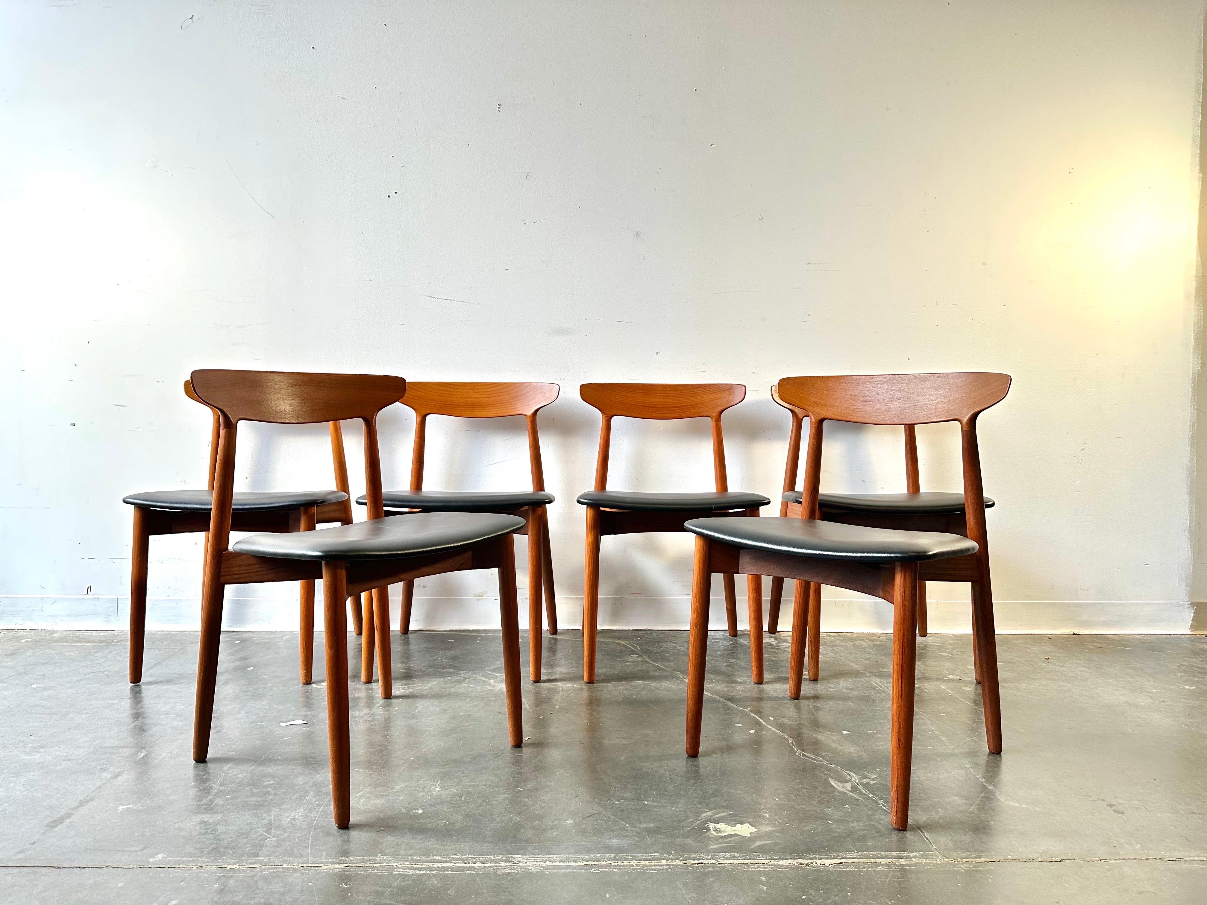 Danish Teak Dining Table and Chairs by Harry Ostergaard for Randers Mobelfabrik 2