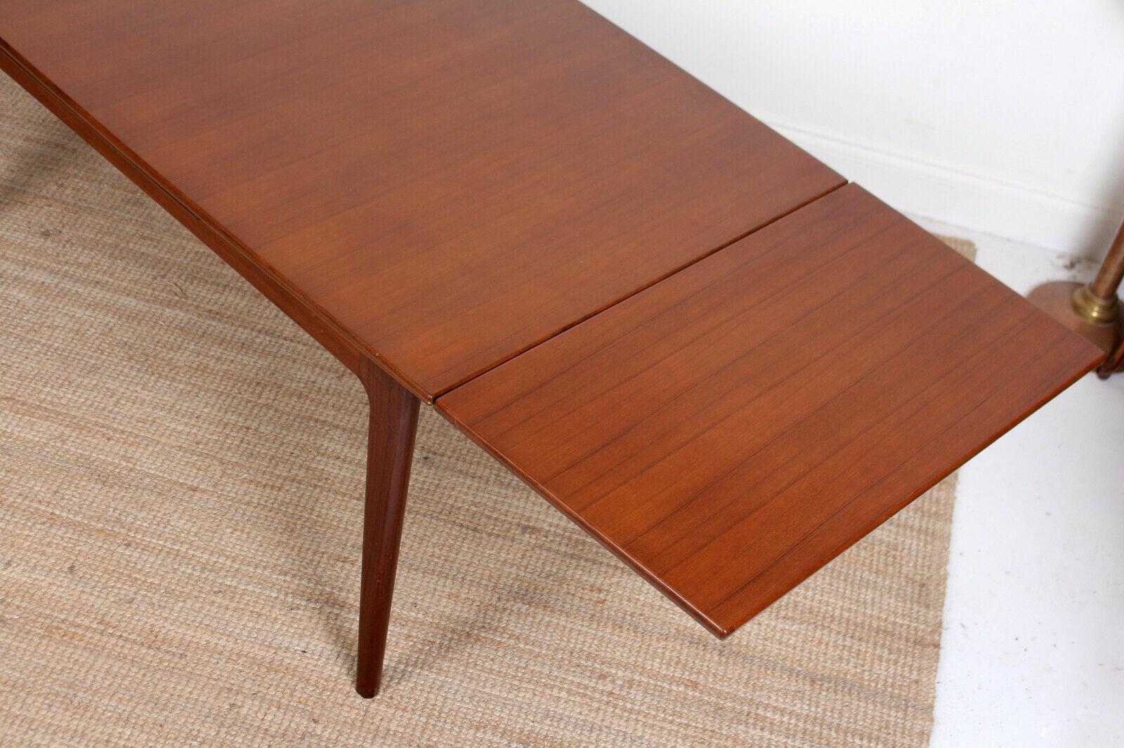 Danish Teak Dining Table and Chairs Mid-Century Modern 4 Chairs 6