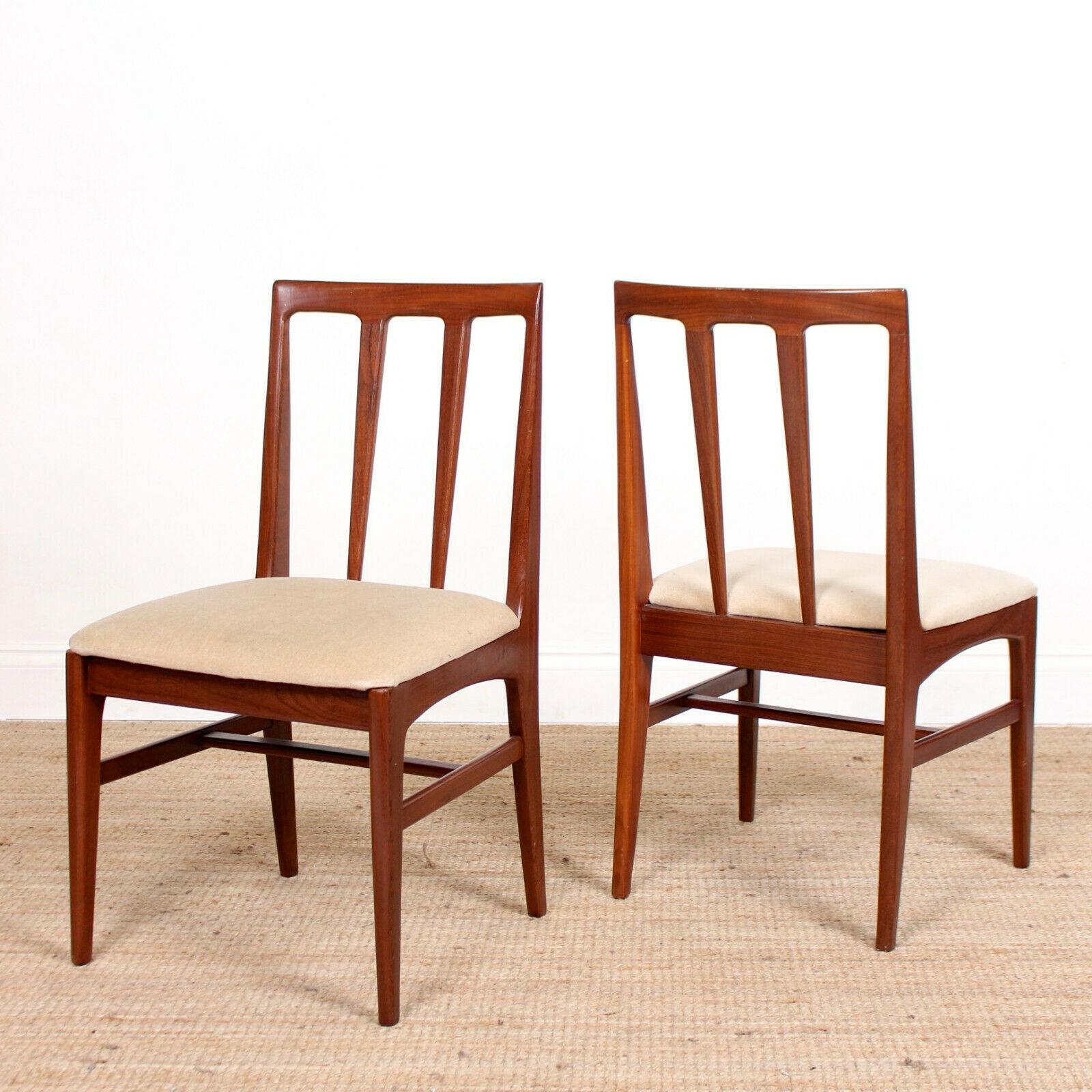 Danish Teak Dining Table and Chairs Mid-Century Modern 4 Chairs 2