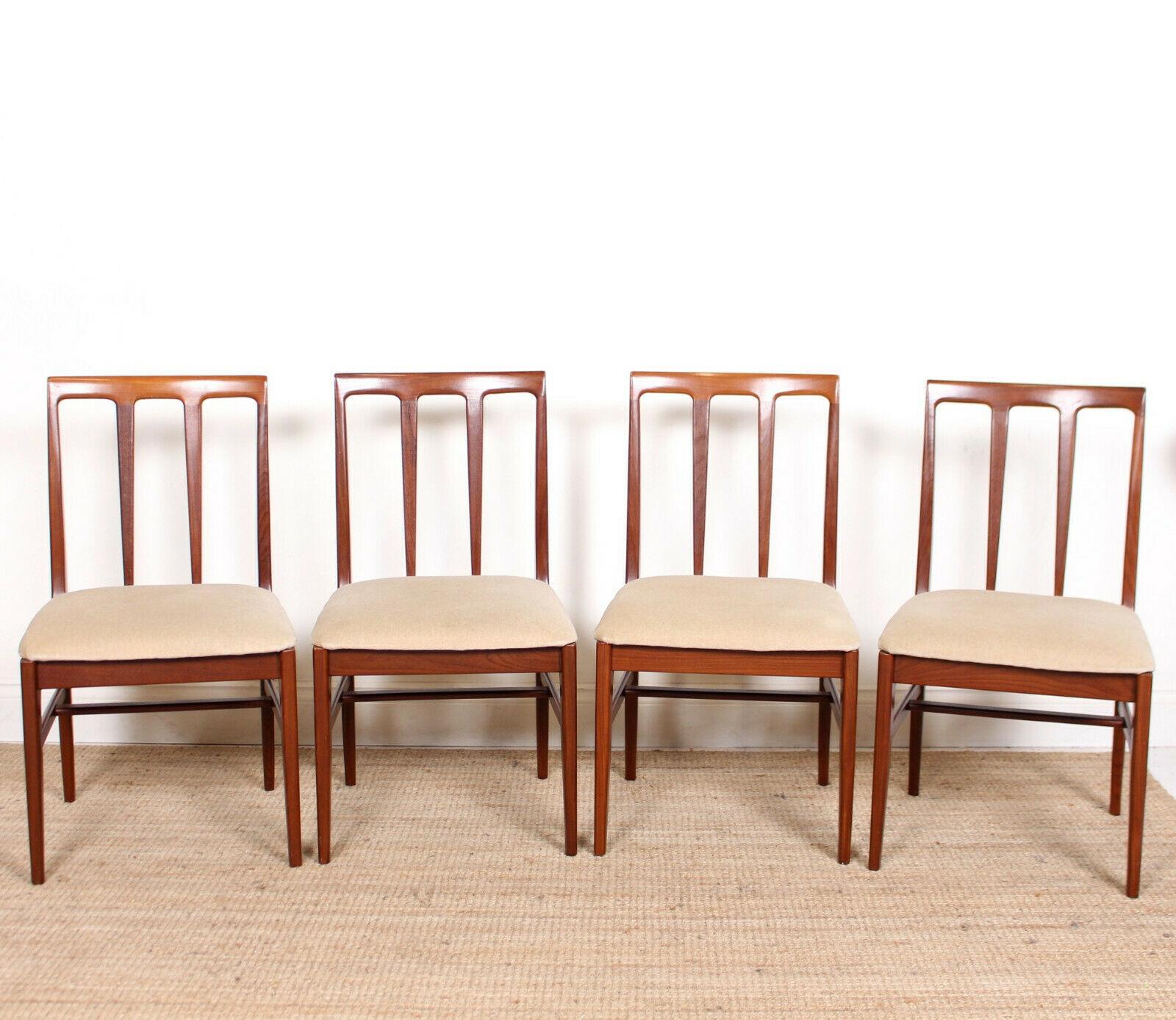 Danish Teak Dining Table and Chairs Mid-Century Modern 4 Chairs 3