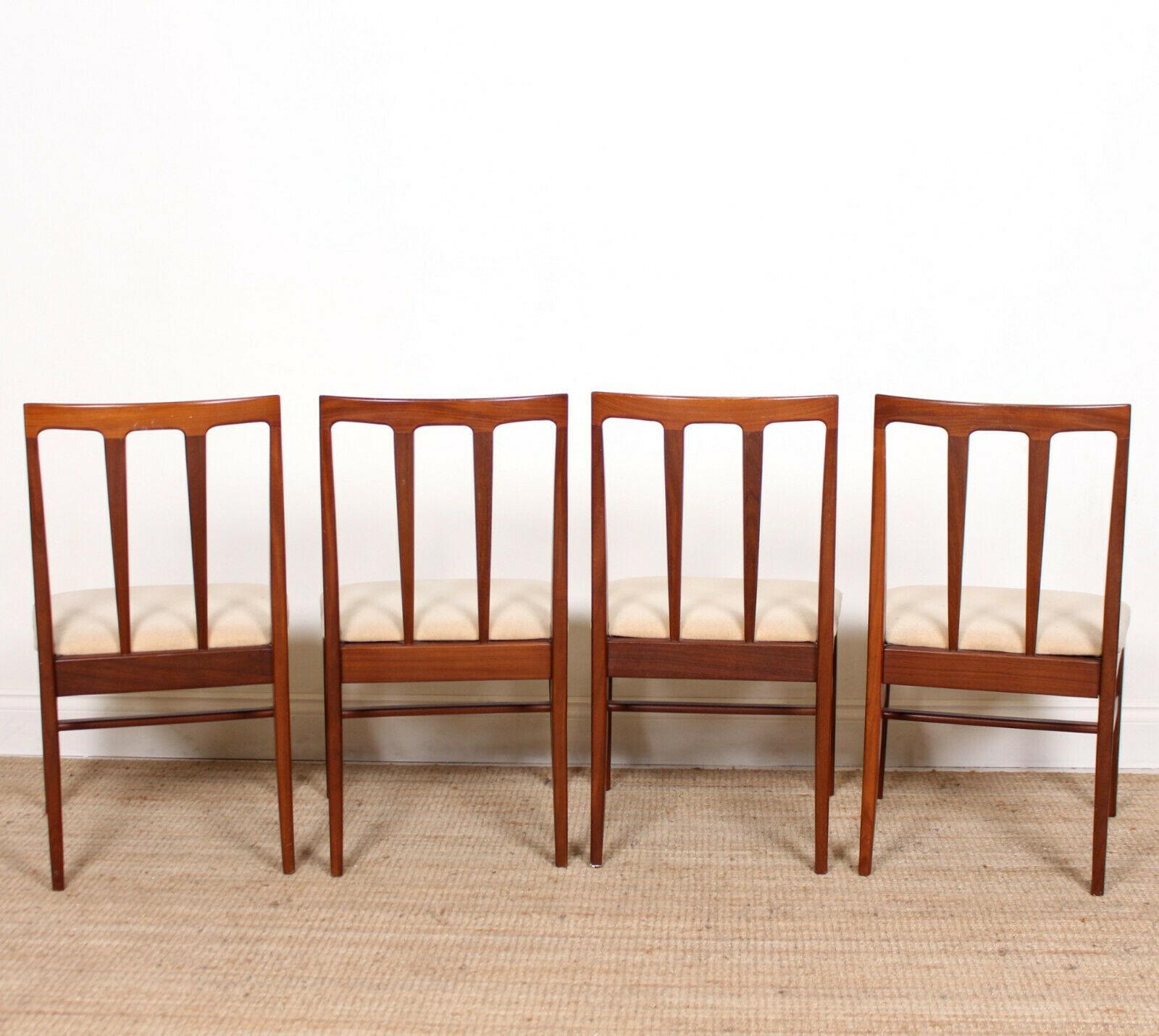 Danish Teak Dining Table and Chairs Mid-Century Modern 4 Chairs 4