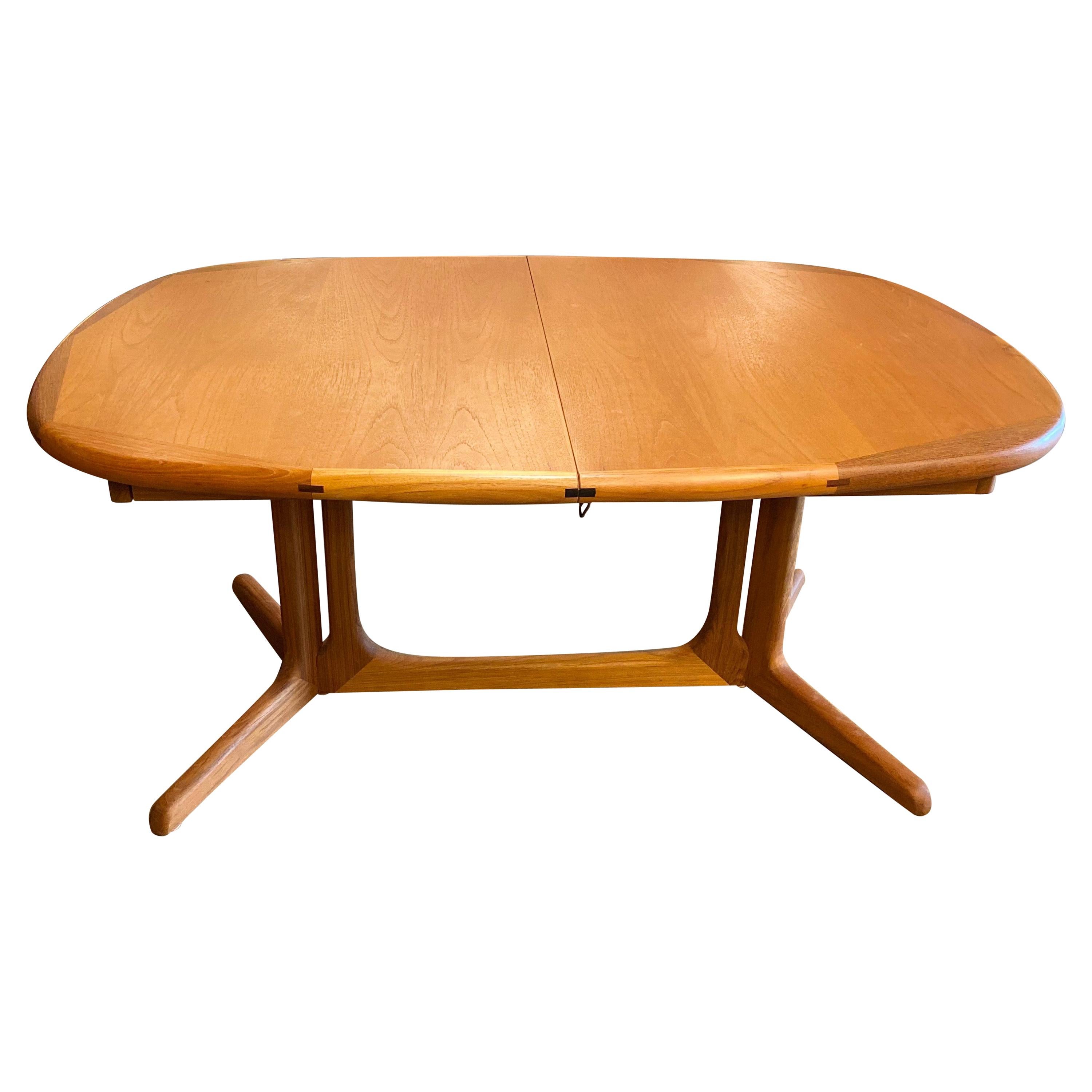 Danish Teak Dining Table with Two Leaves