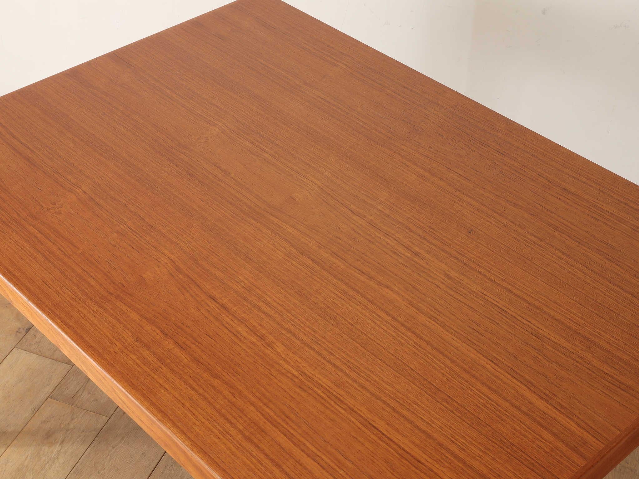 Danish Teak Draw Leaf Dining Table by Henning Kjærnulf 13