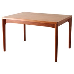 Danish Teak Draw Leaf Dining Table by Henning Kjærnulf
