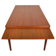 Danish Teak Draw Leaf Dining Table by Henning Kjaernulf for Vejle Stole