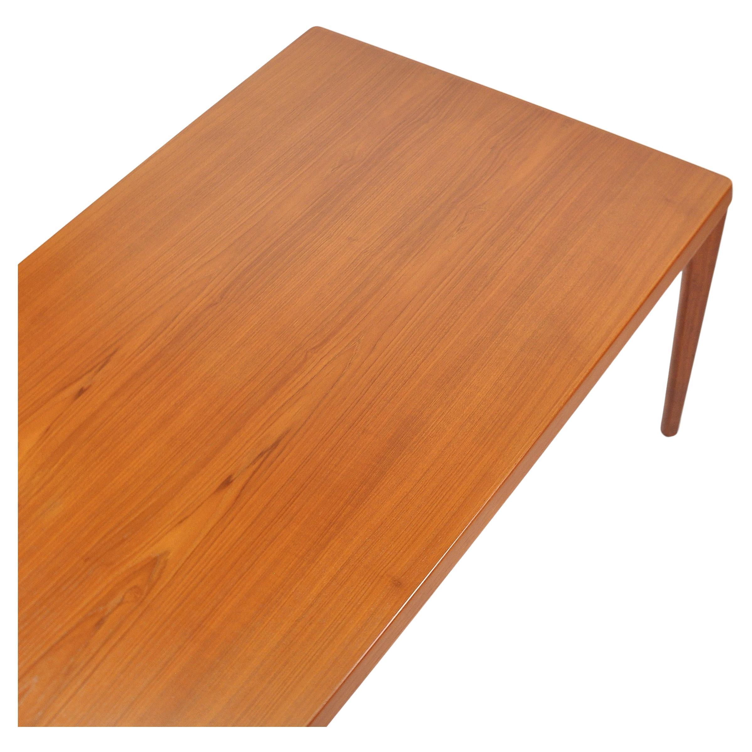 Danish Teak Draw Leaf Dining Table by Henning Kjaernulf for Vejle Stole In Excellent Condition In Miami, FL