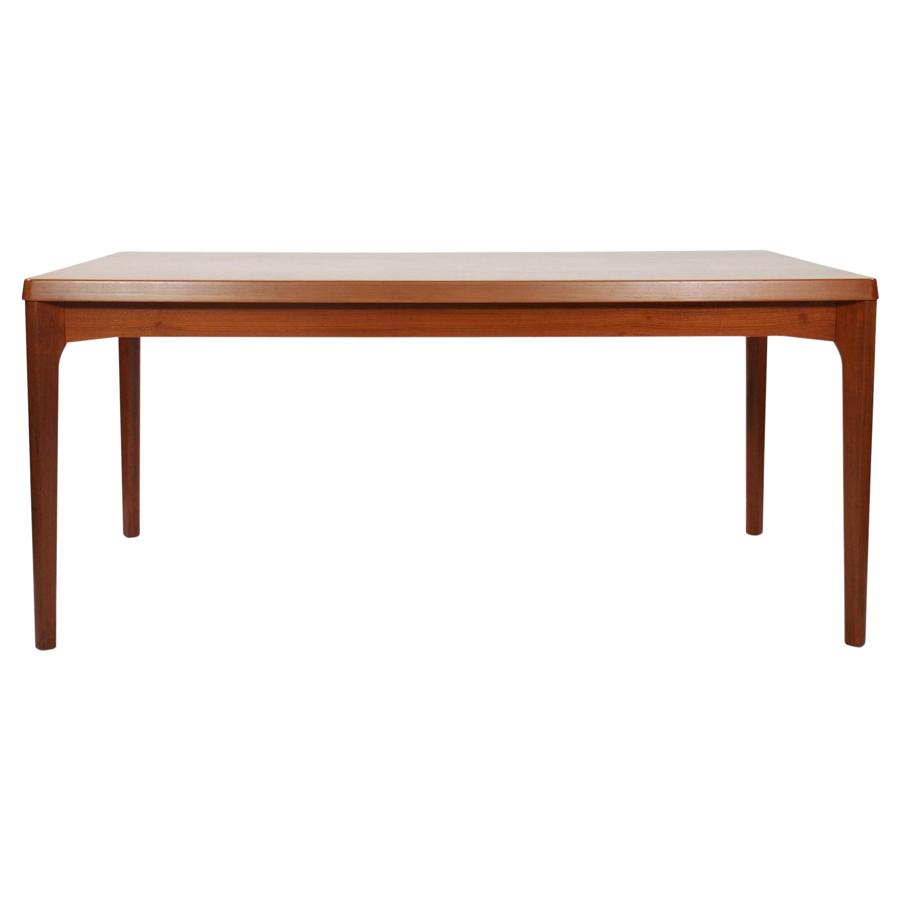 Danish Teak Draw Leaf Dining Table by Henning Kjaernulf for Vejle Stole 1