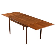 Danish Teak Draw Leaf Expanding Dining Table