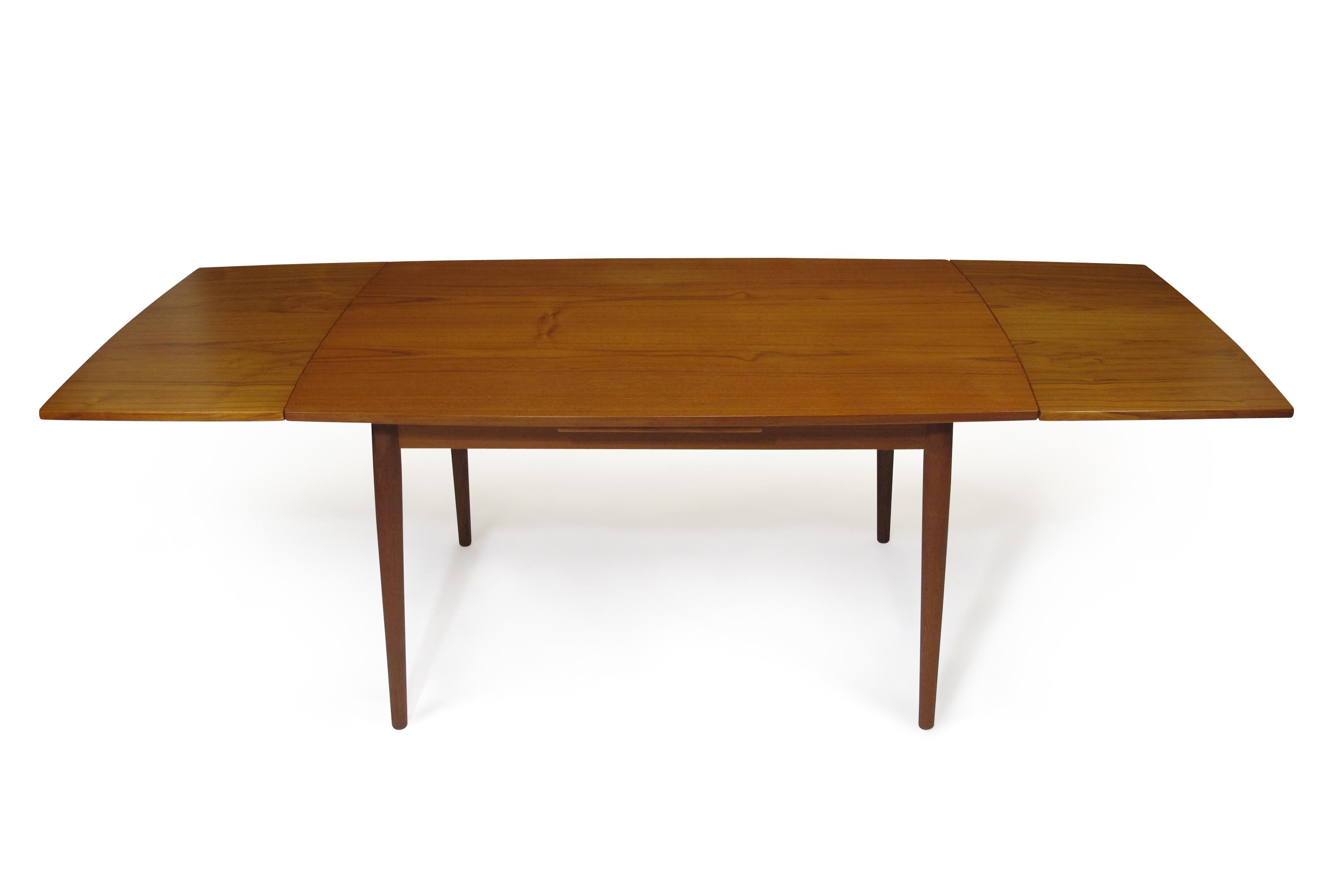 Oiled Danish Teak Draw Leaf Table