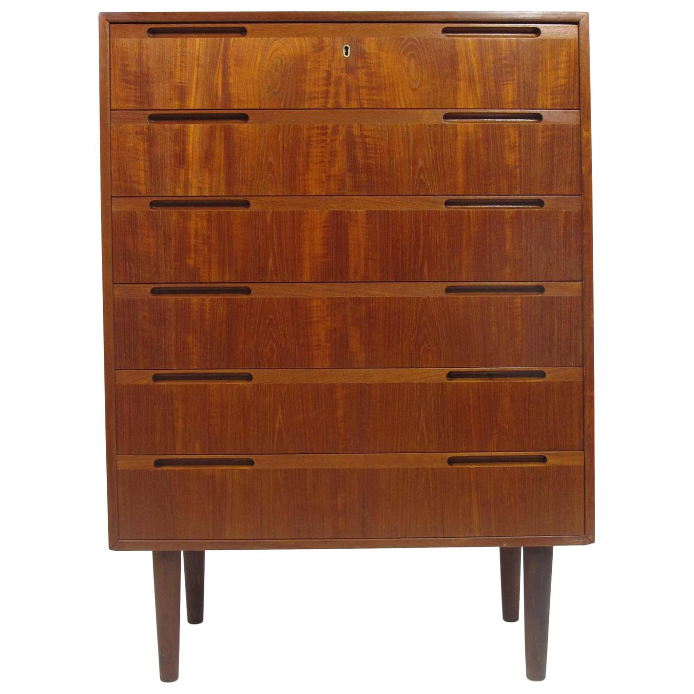 Small Teak Danish Modern Teak Dresser at 1stDibs