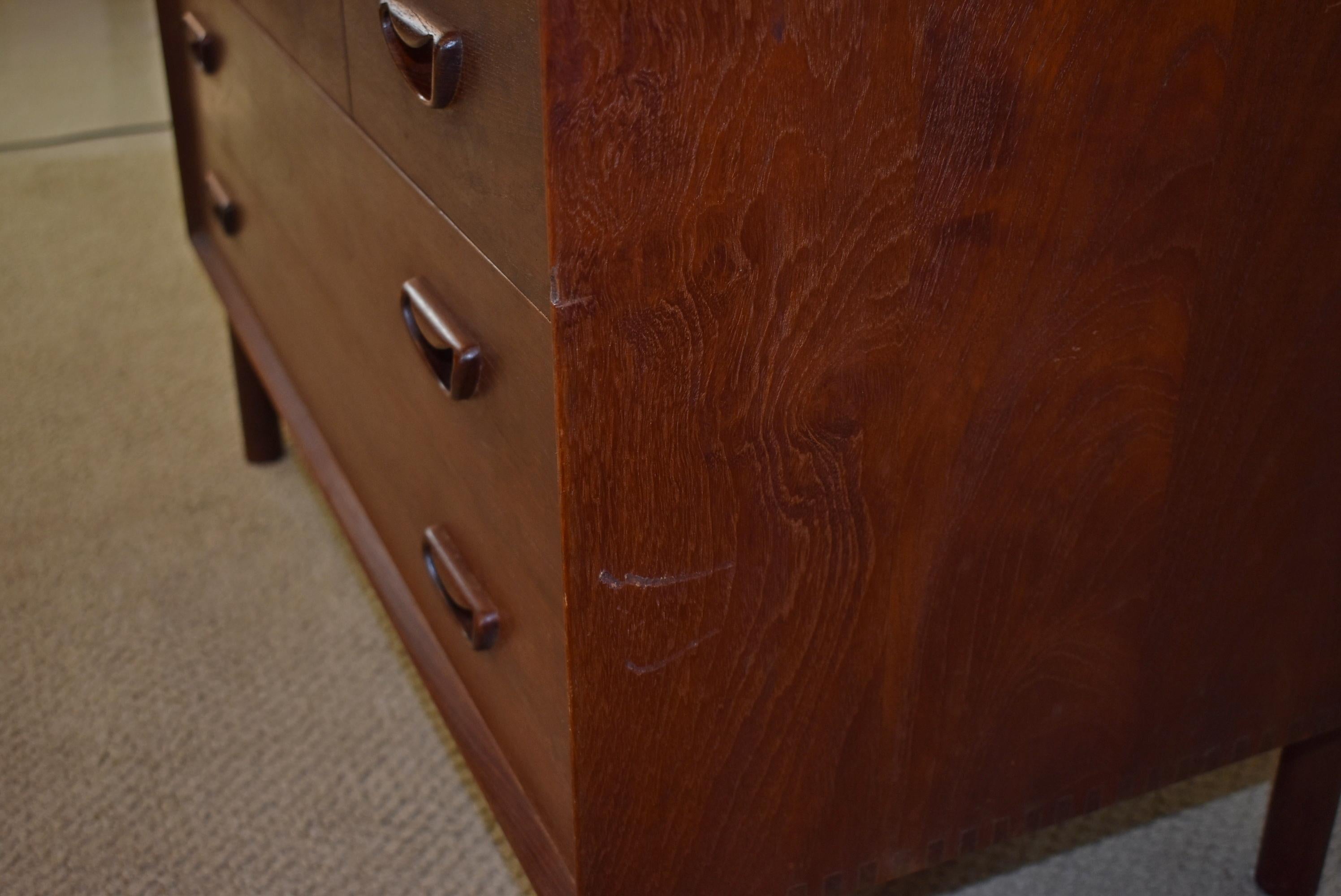 Danish Teak Drop Front Desk Peter Hvidt & Molgaard-Nielson John Stuart Modern 1