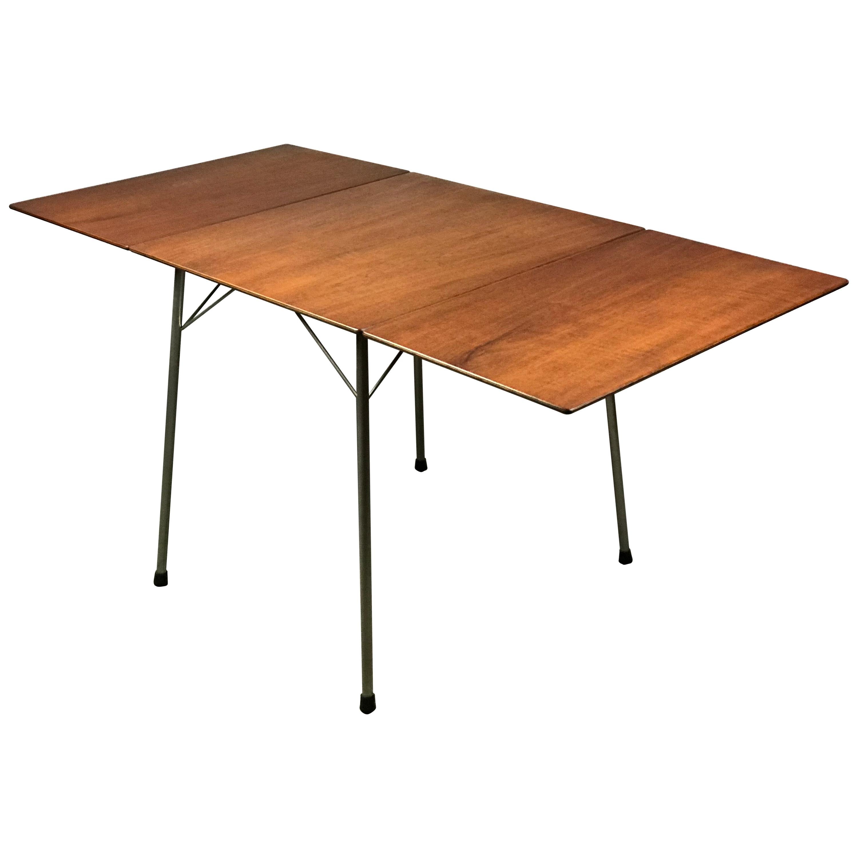 Danish Teak Drop-Leaf Dining Table by Arne Jacobsen for Fritz Hansen Model 3601