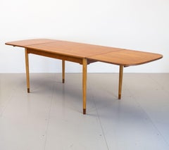 Danish Teak Drop Leaf Extending Dining Table by Børge Mogensen for Søborg, 1950s