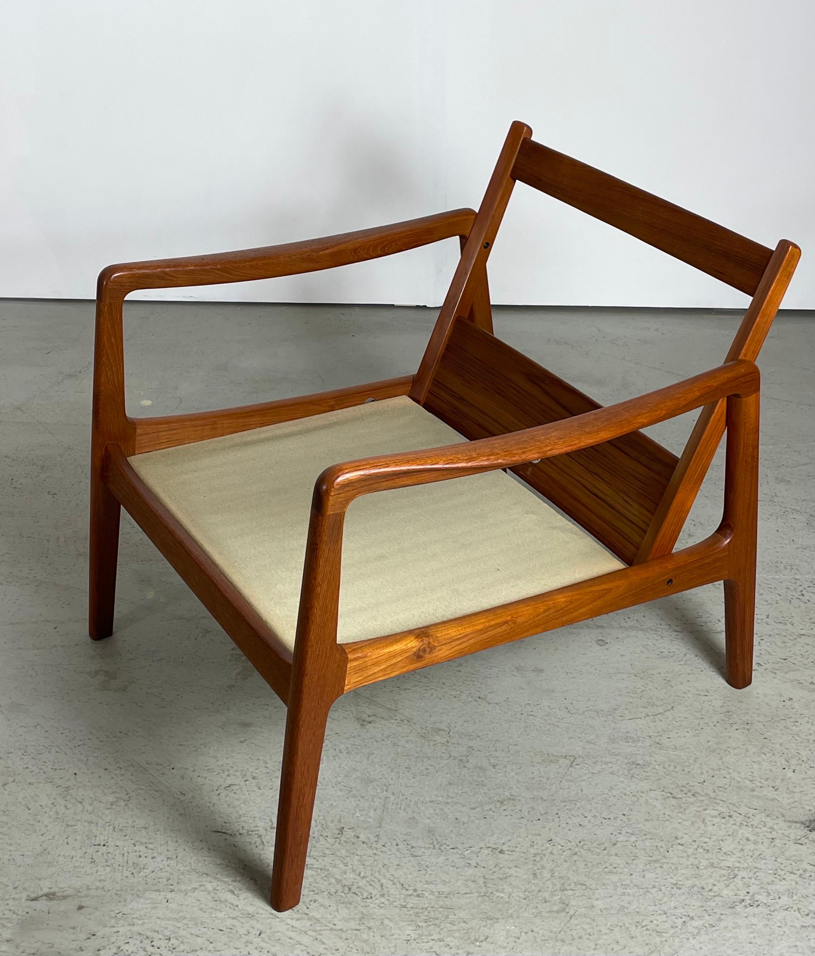 Teck Fauteuil danois en teck d'Ole Wanscher, années 1950 en vente