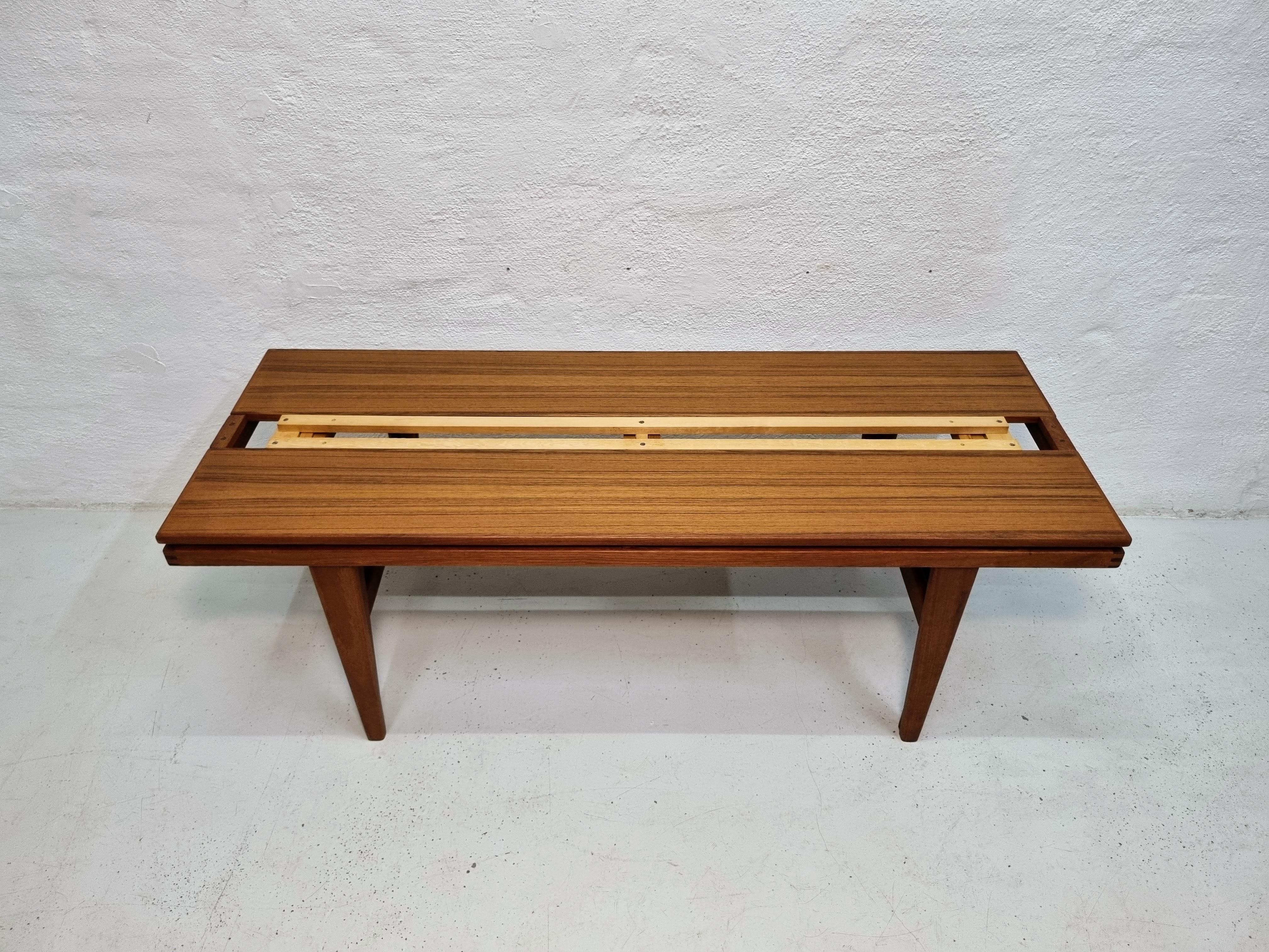 Danish teak elevator table by Trioh 1