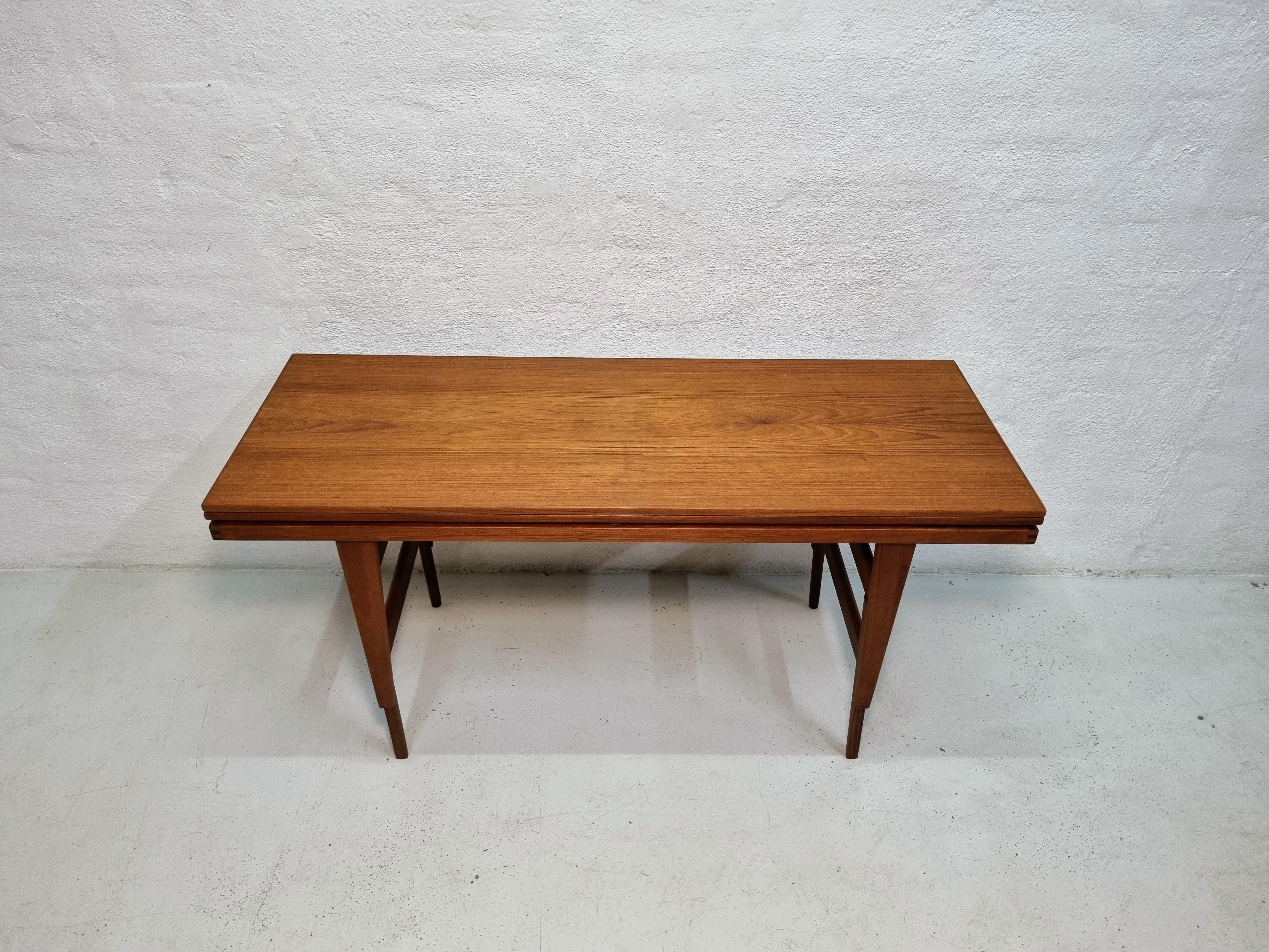 Danish teak elevator table by Trioh 2