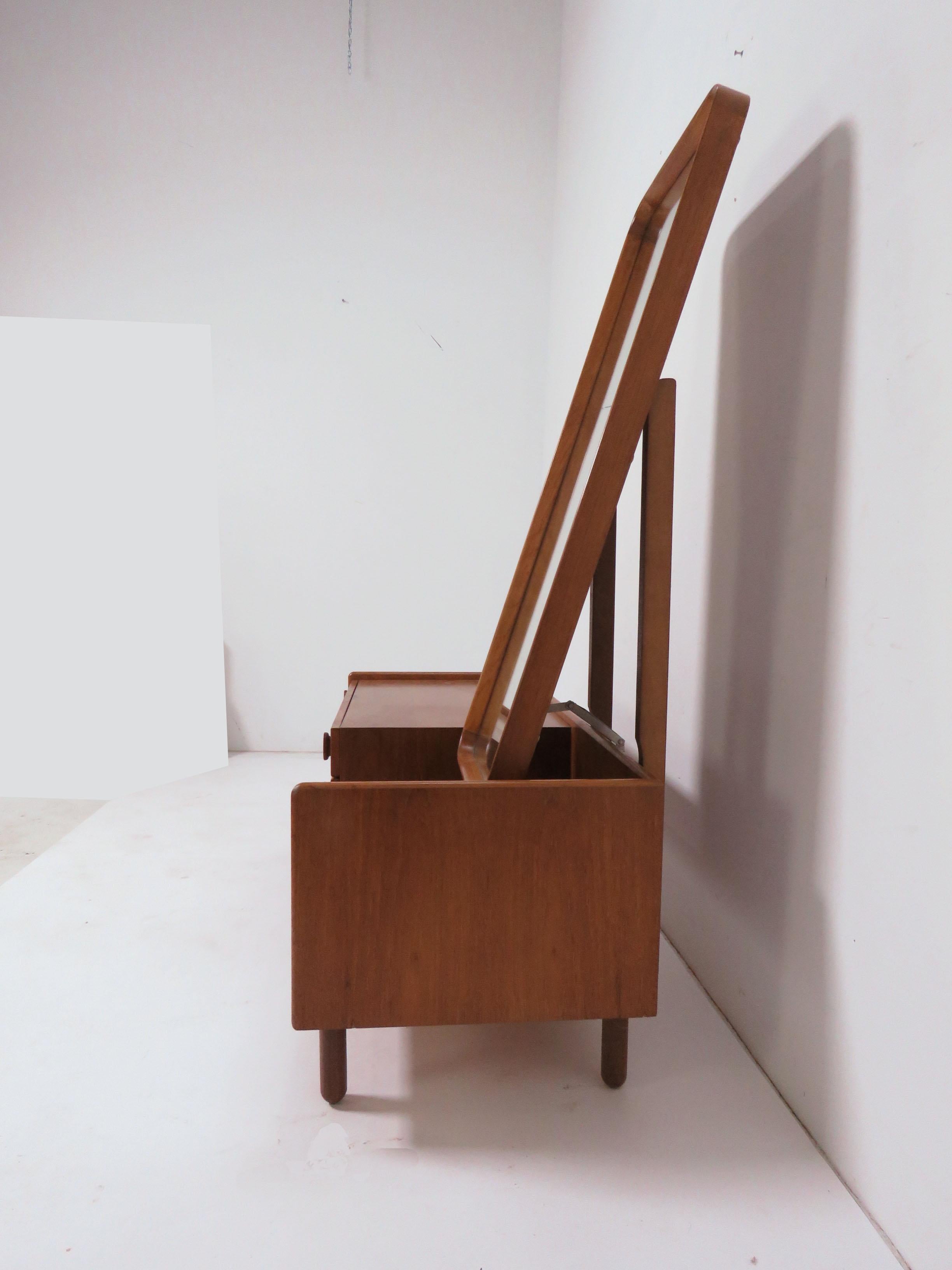 Mid-20th Century Danish Teak Entry / Hall Table with Mirror, circa 1960s