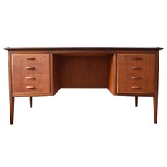  Danish Teak Executive Desk, 1950s