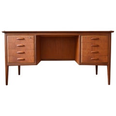 Danish Teak Executive Desk, 1950s