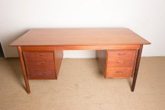 Danish teak executive desk by Gunnar Nielsen Tibergaard 1960.