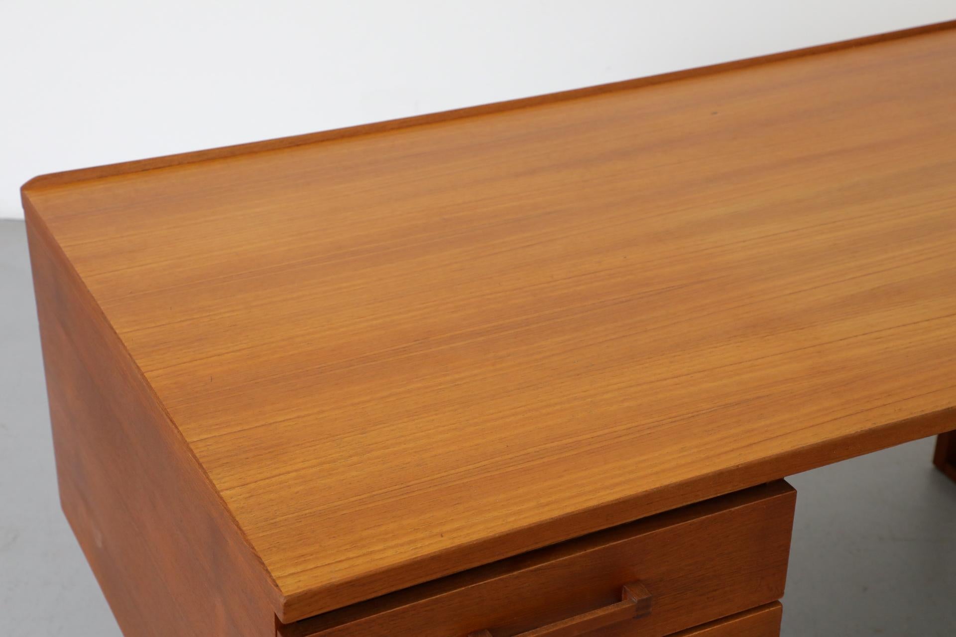 Danish Teak Executive Desk by Henning Jensen & Torben Valeur for Dyrlund 5
