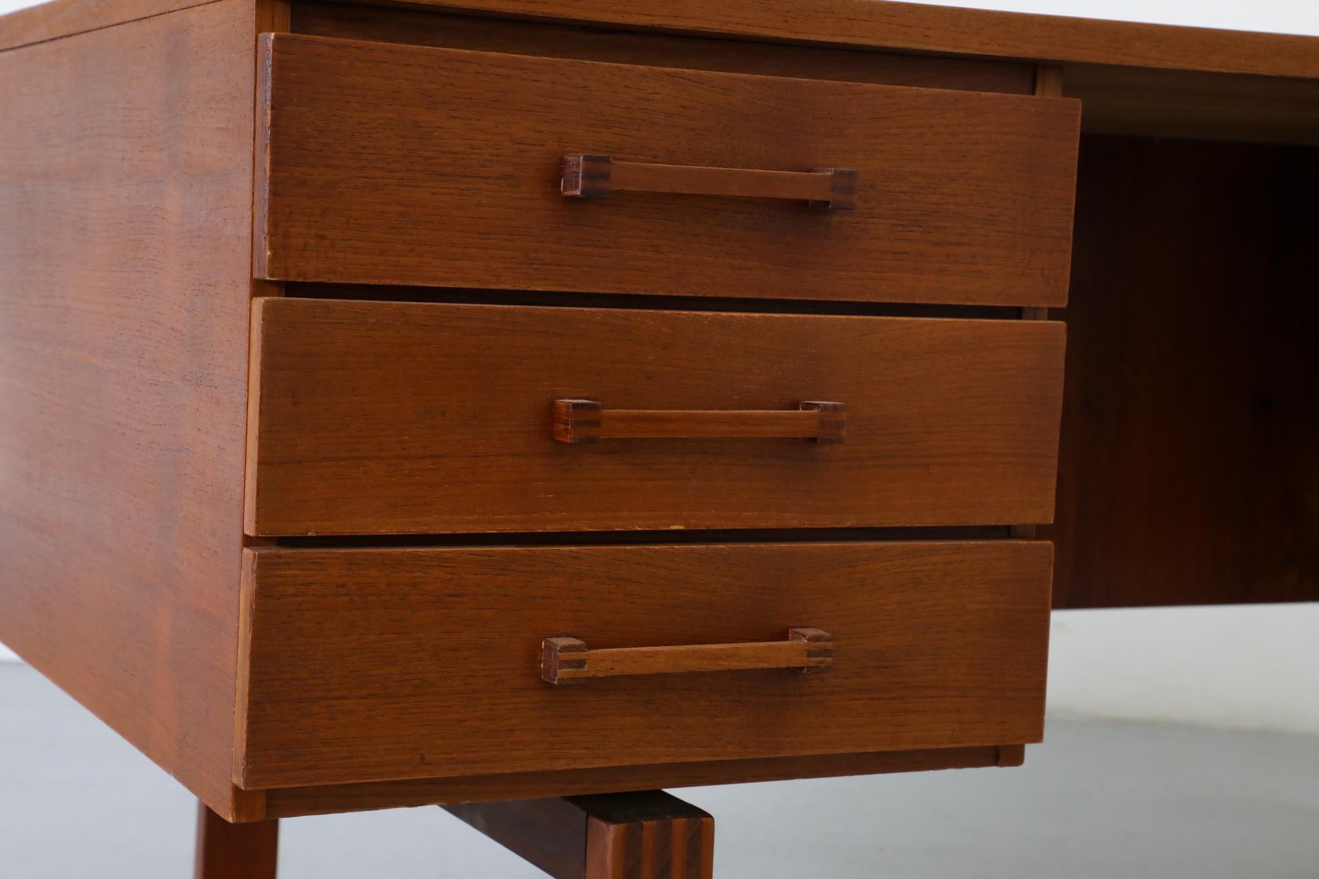 Danish Teak Executive Desk by Henning Jensen & Torben Valeur for Dyrlund 7