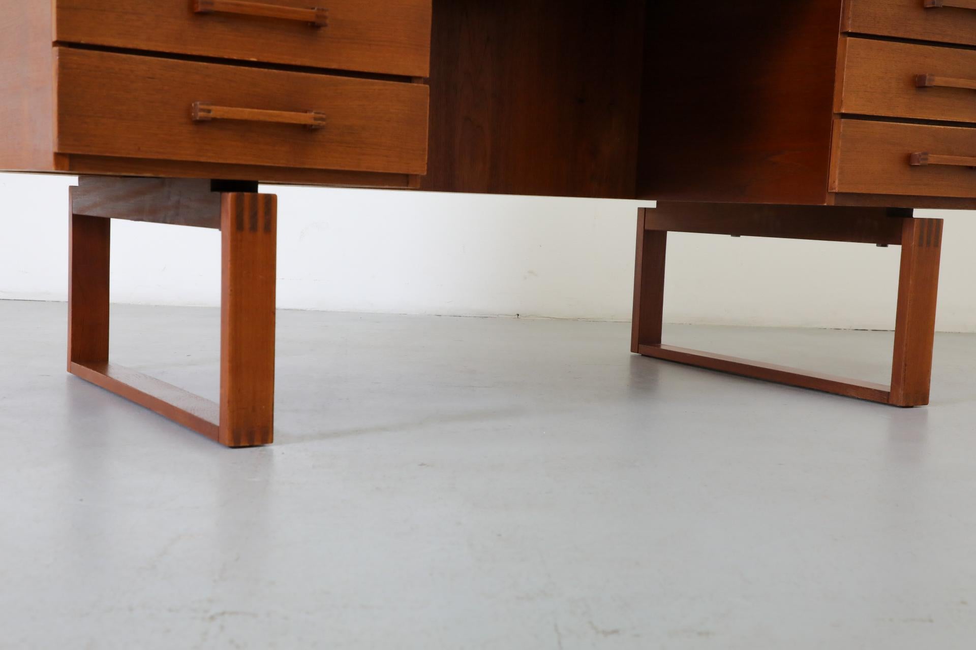 Danish Teak Executive Desk by Henning Jensen & Torben Valeur for Dyrlund 9
