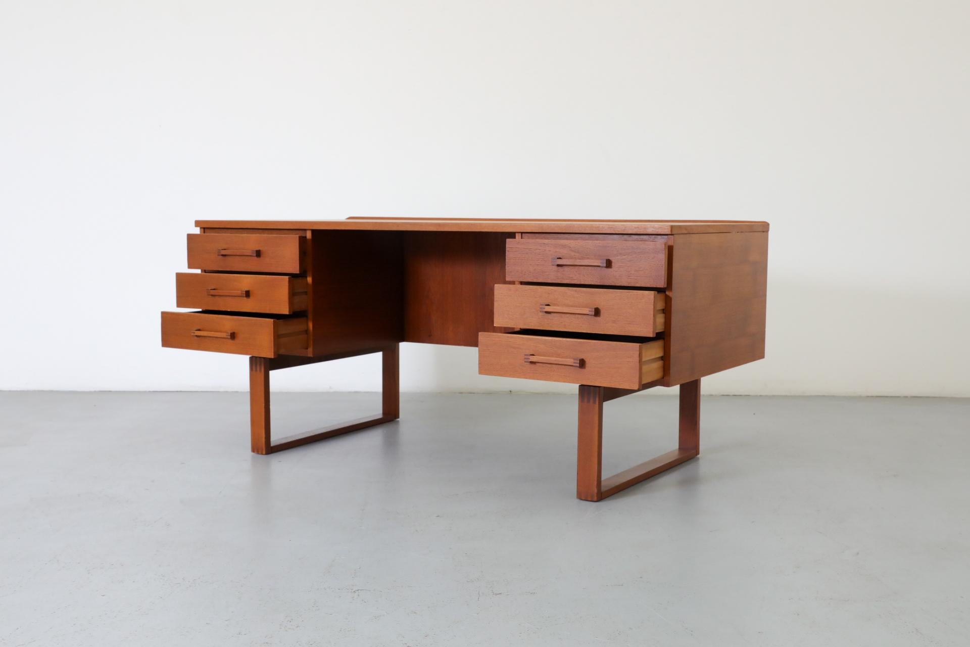 Danish Teak Executive Desk by Henning Jensen & Torben Valeur for Dyrlund 11