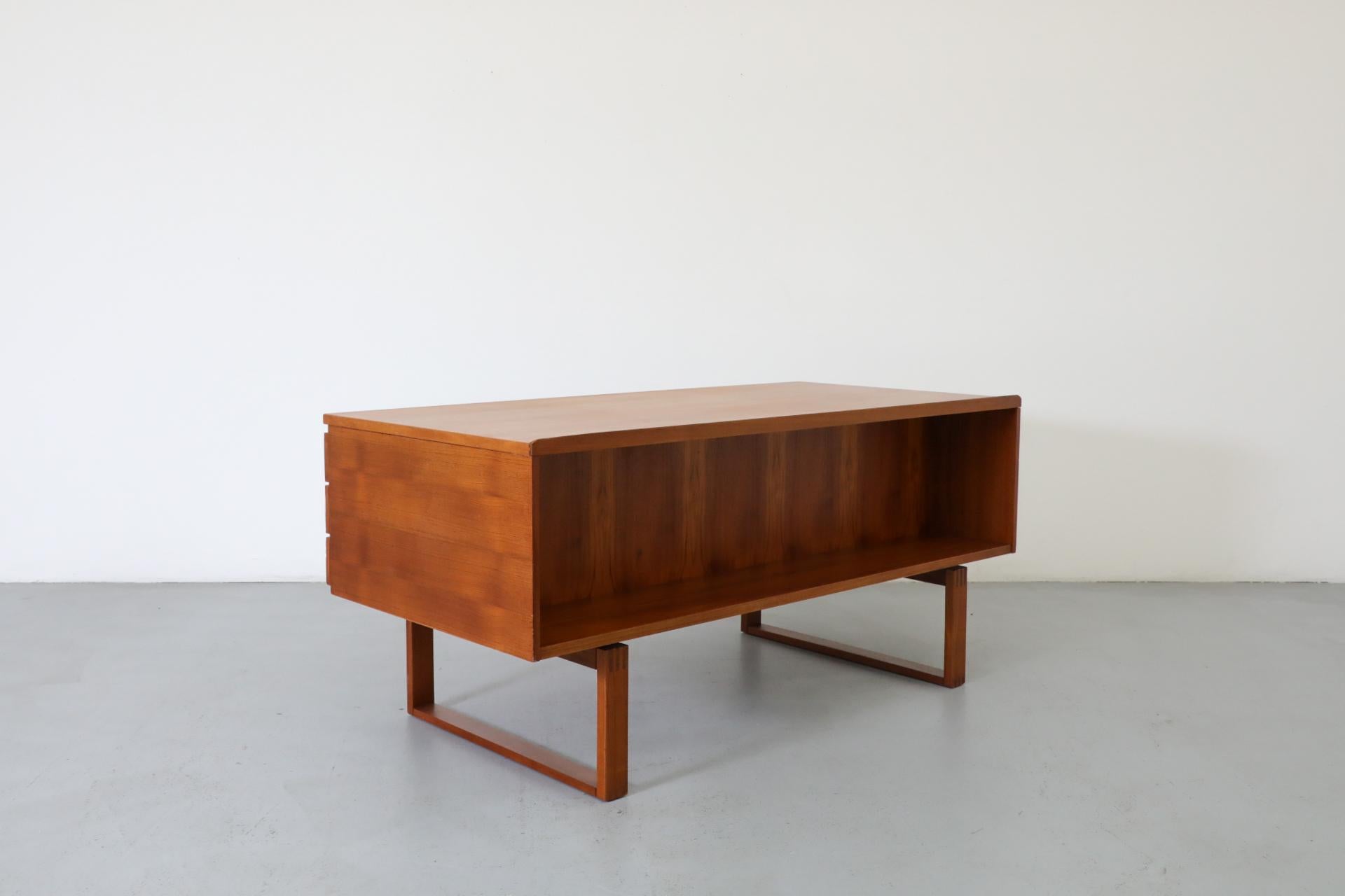 20th Century Danish Teak Executive Desk by Henning Jensen & Torben Valeur for Dyrlund