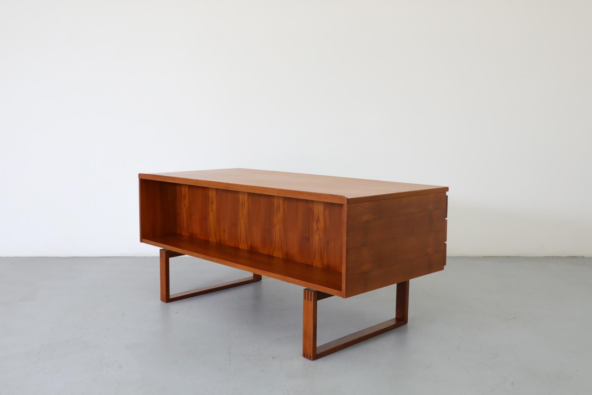 Danish Teak Executive Desk by Henning Jensen & Torben Valeur for Dyrlund 2