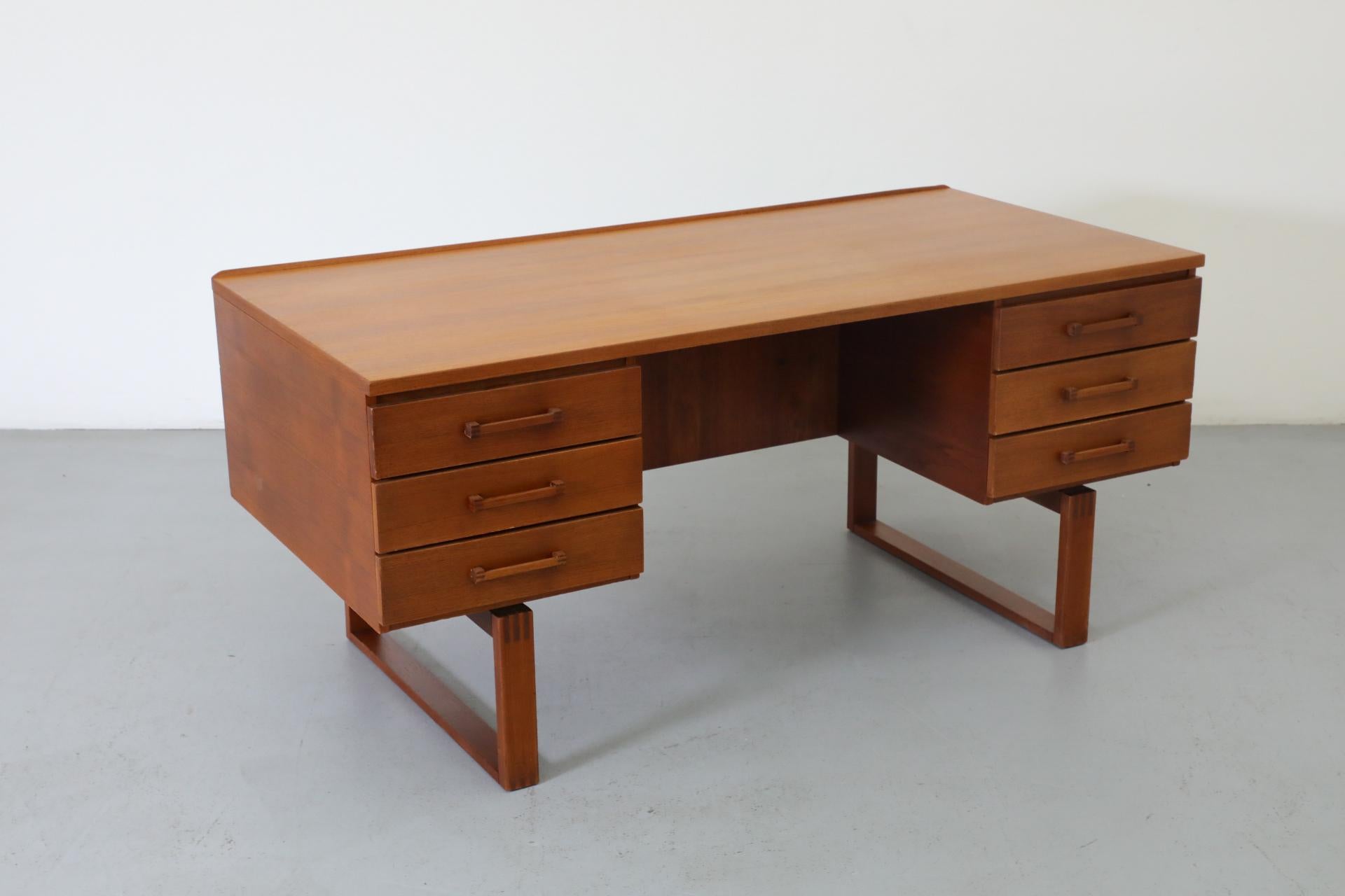 Danish Teak Executive Desk by Henning Jensen & Torben Valeur for Dyrlund 3
