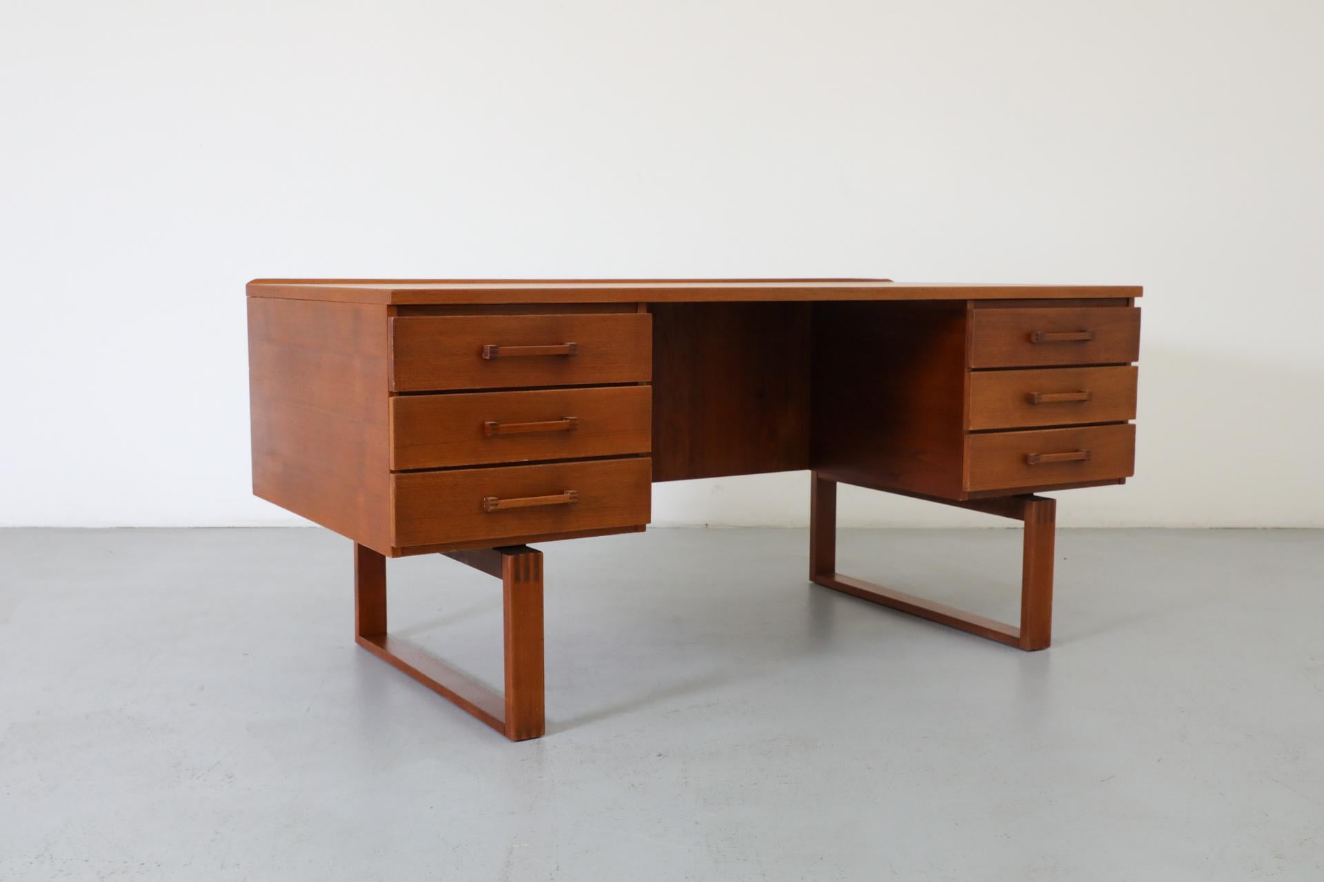 Danish Teak Executive Desk by Henning Jensen & Torben Valeur for Dyrlund 4