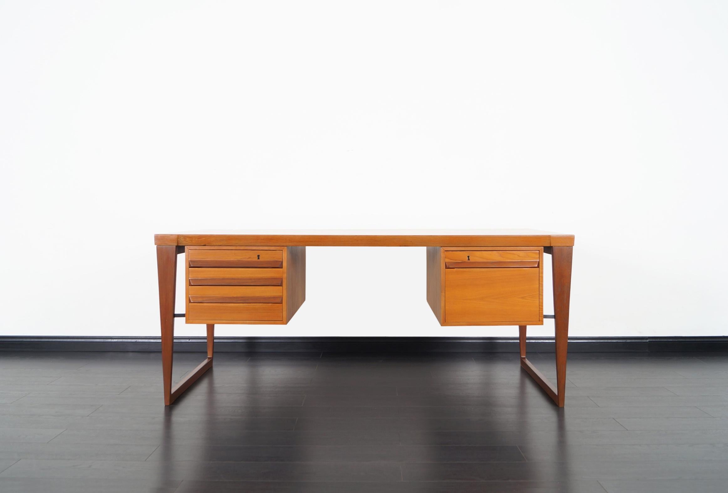 Mid-20th Century Danish Teak Executive Desk by Kai Kristiansen