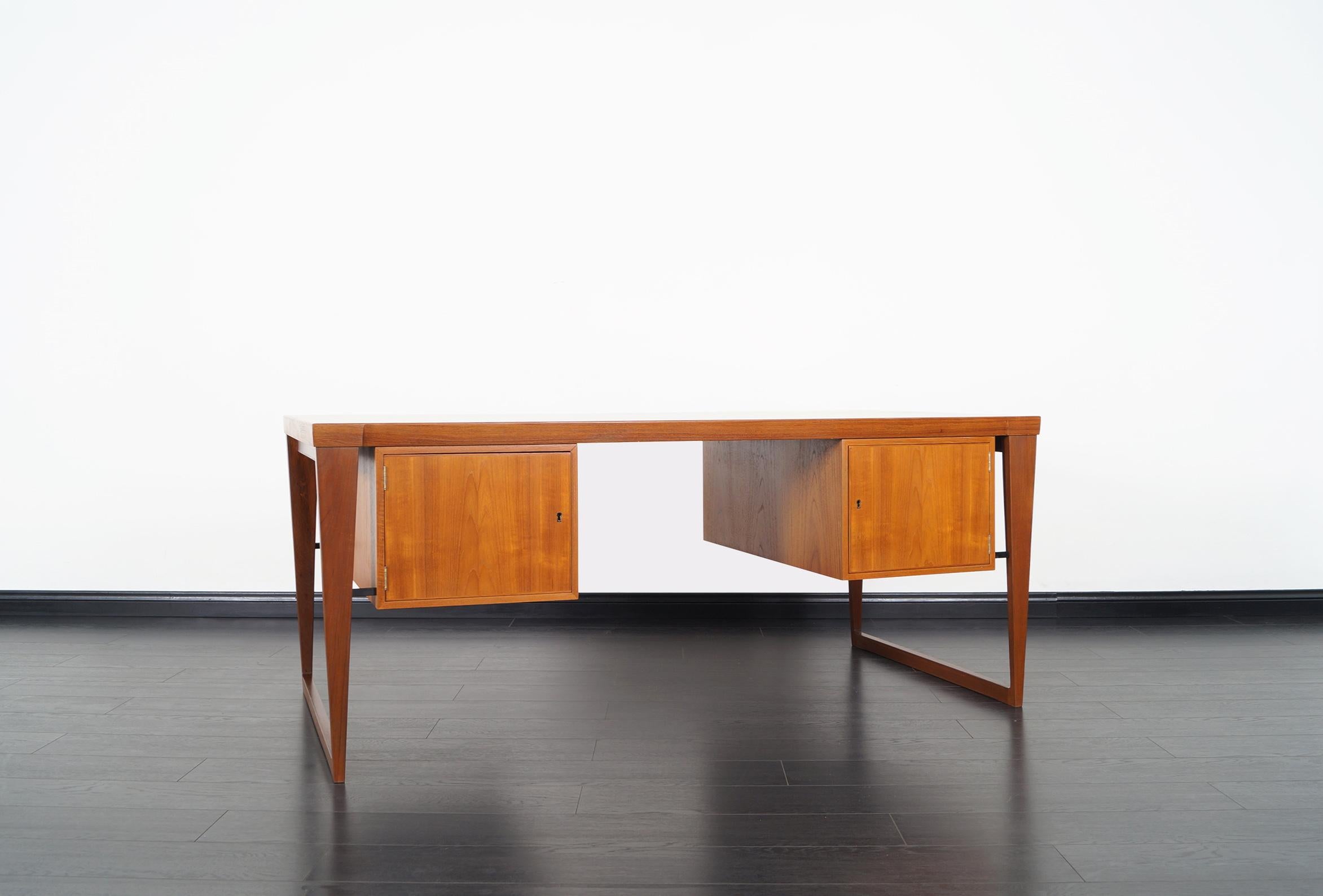 Danish Teak Executive Desk by Kai Kristiansen 1