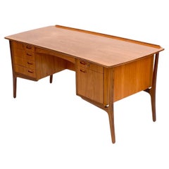 Vintage Danish Teak Executive Desk by Svend Aage Madsen, Circa 1950's