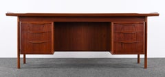 Danish Teak Executive Desk in the manner of Arne Vodder, 1960s