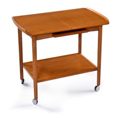 Dänischer ausziehbarer Mid-Century-Modern-Barwagen aus Teakholz von Dyrlund