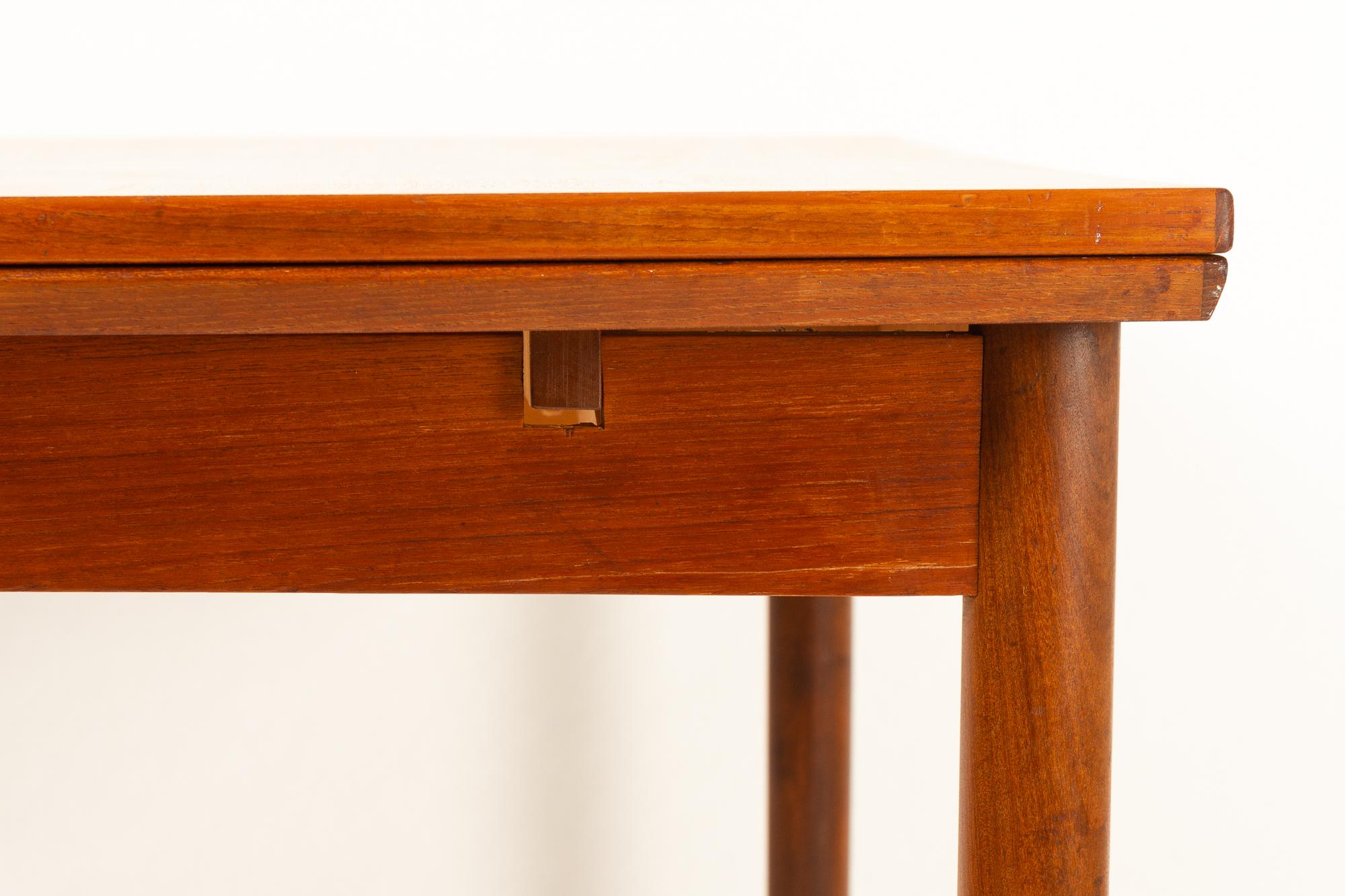 Danish Teak Extendable Dining Table, 1960s 9